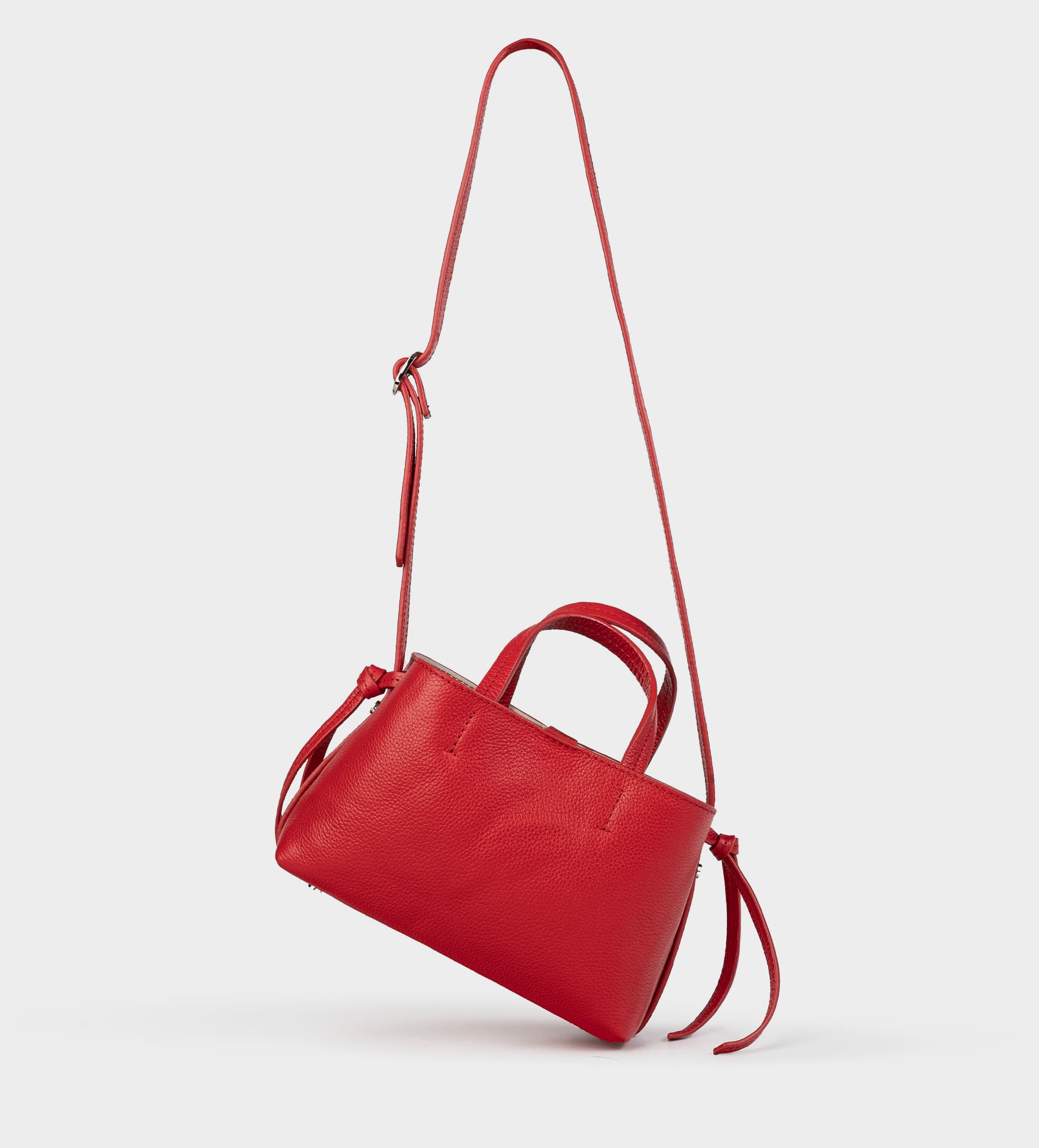 MINI TOTE / CROSSBODY BAG PIEL ROJO