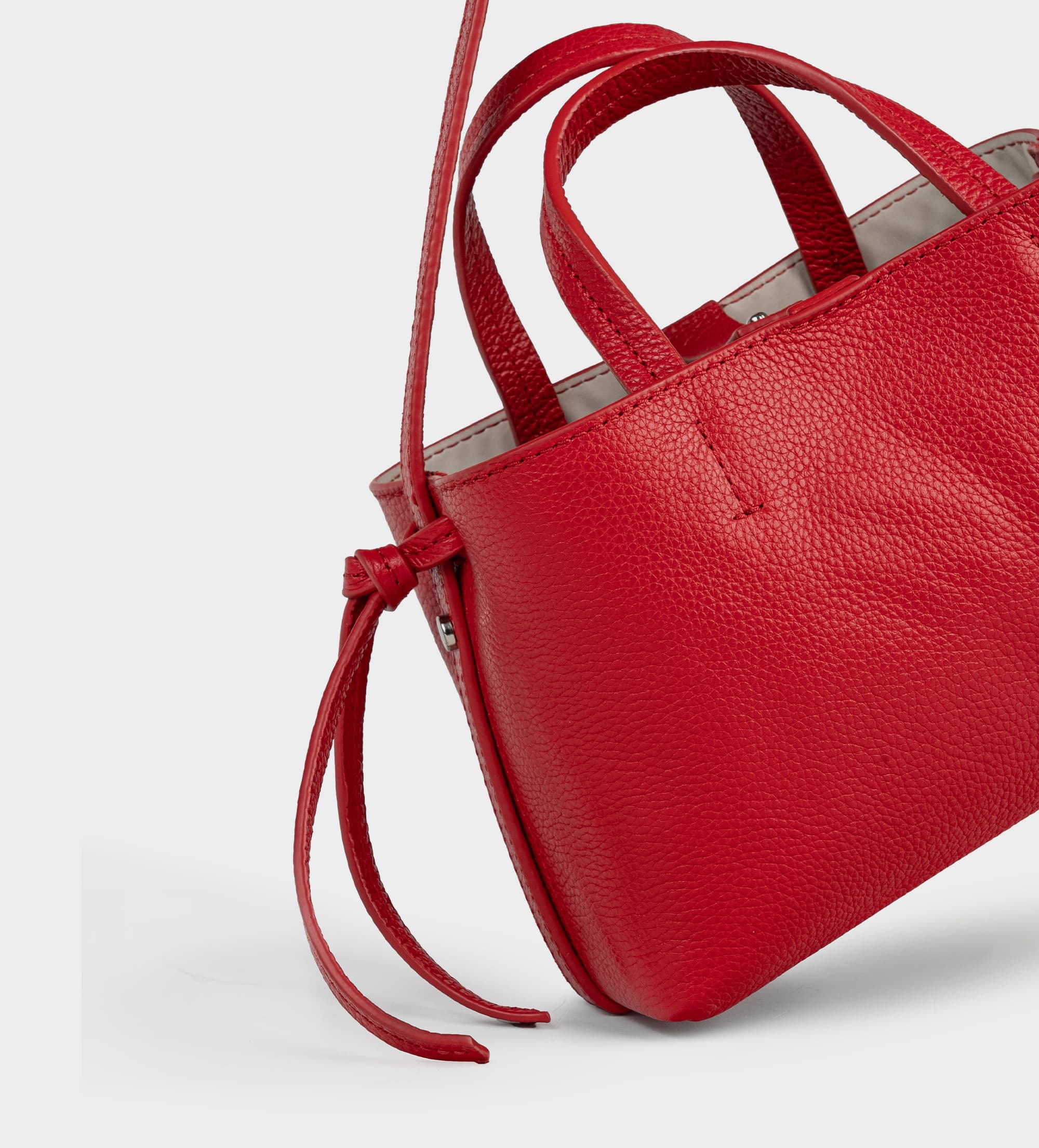 MINI TOTE / CROSSBODY BAG PIEL ROJO