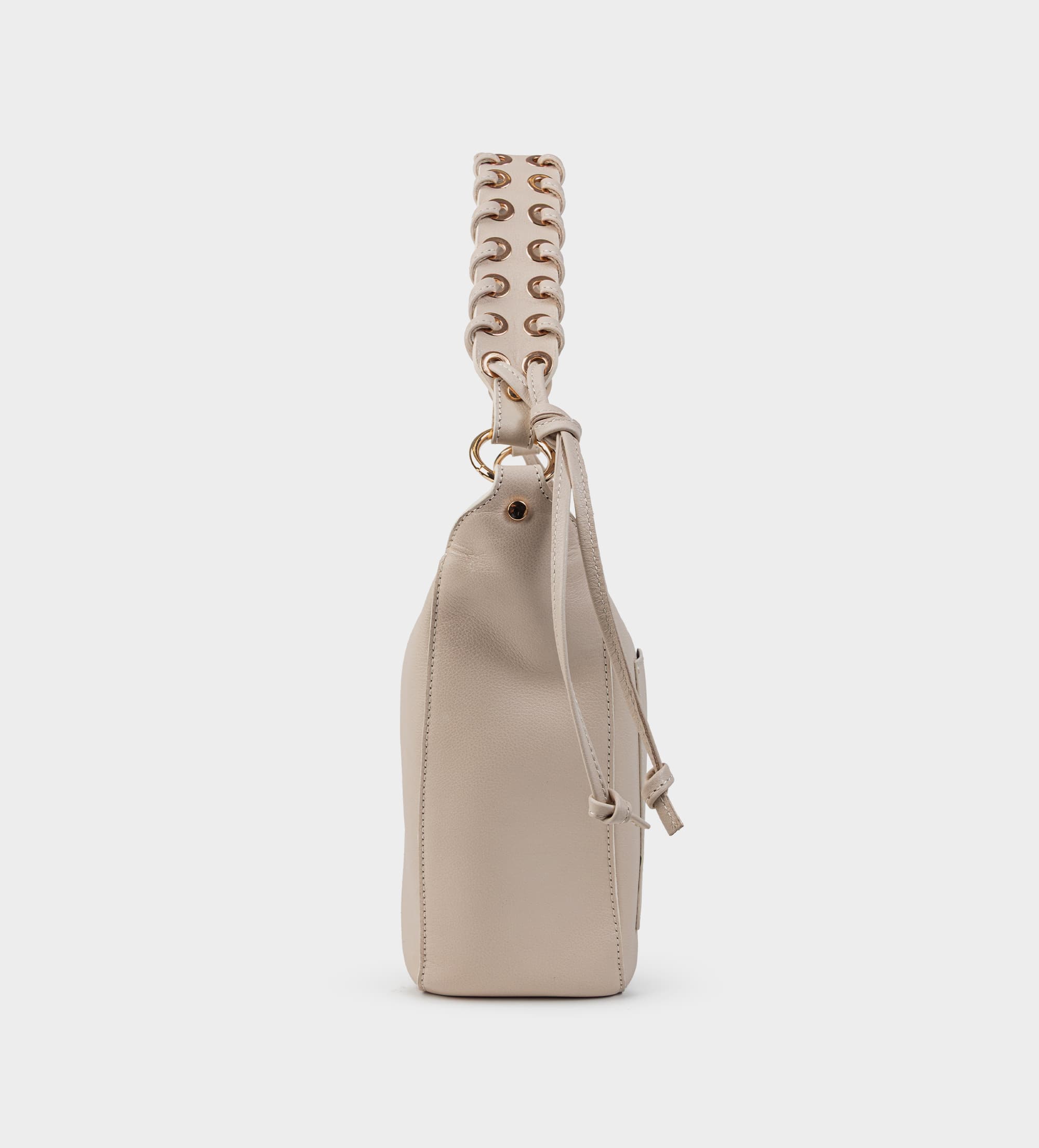 BOLSO HOBO ASA TRENZADA PIEL BEIGE
