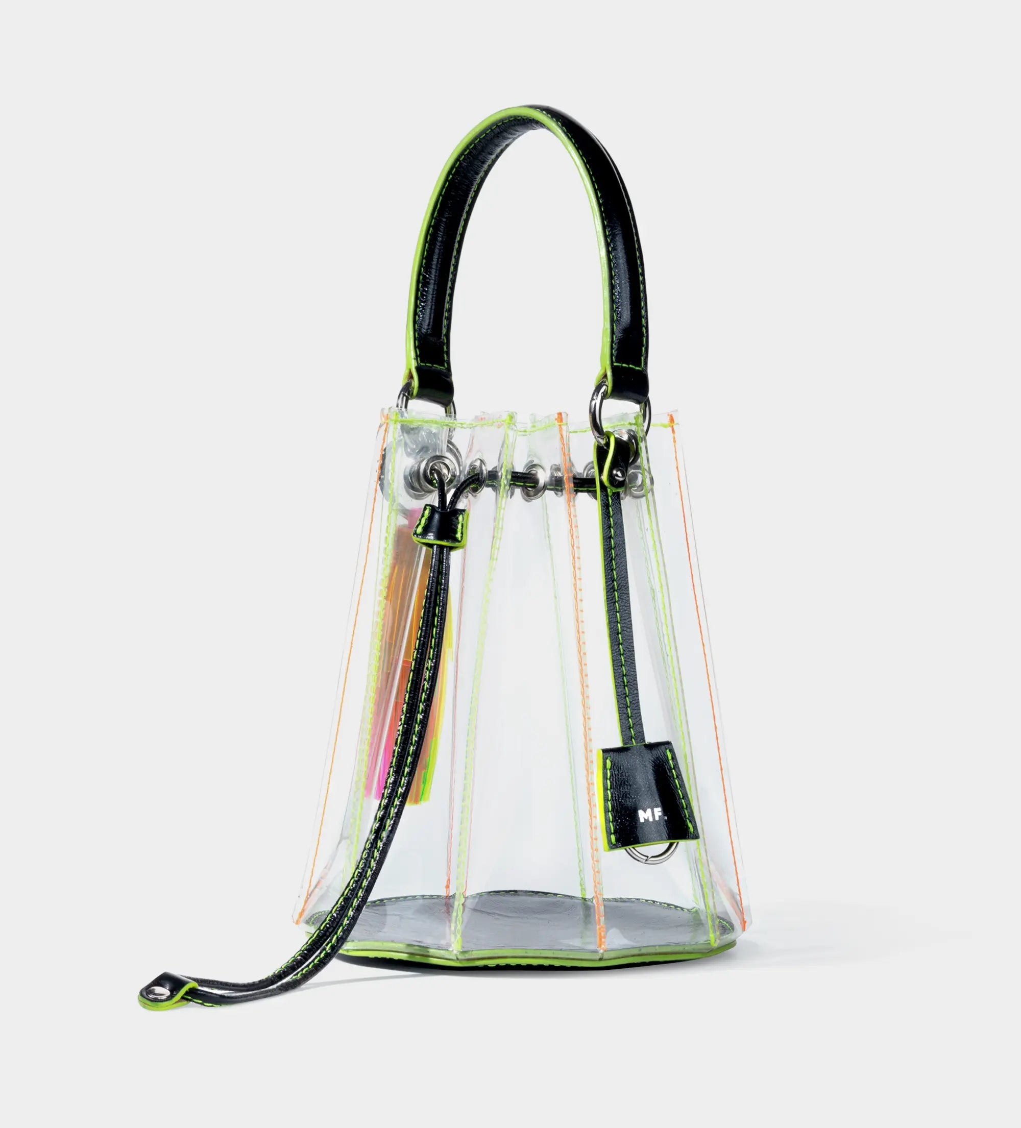 BOLSO CLEAR BUCKET MICA NEGRO
