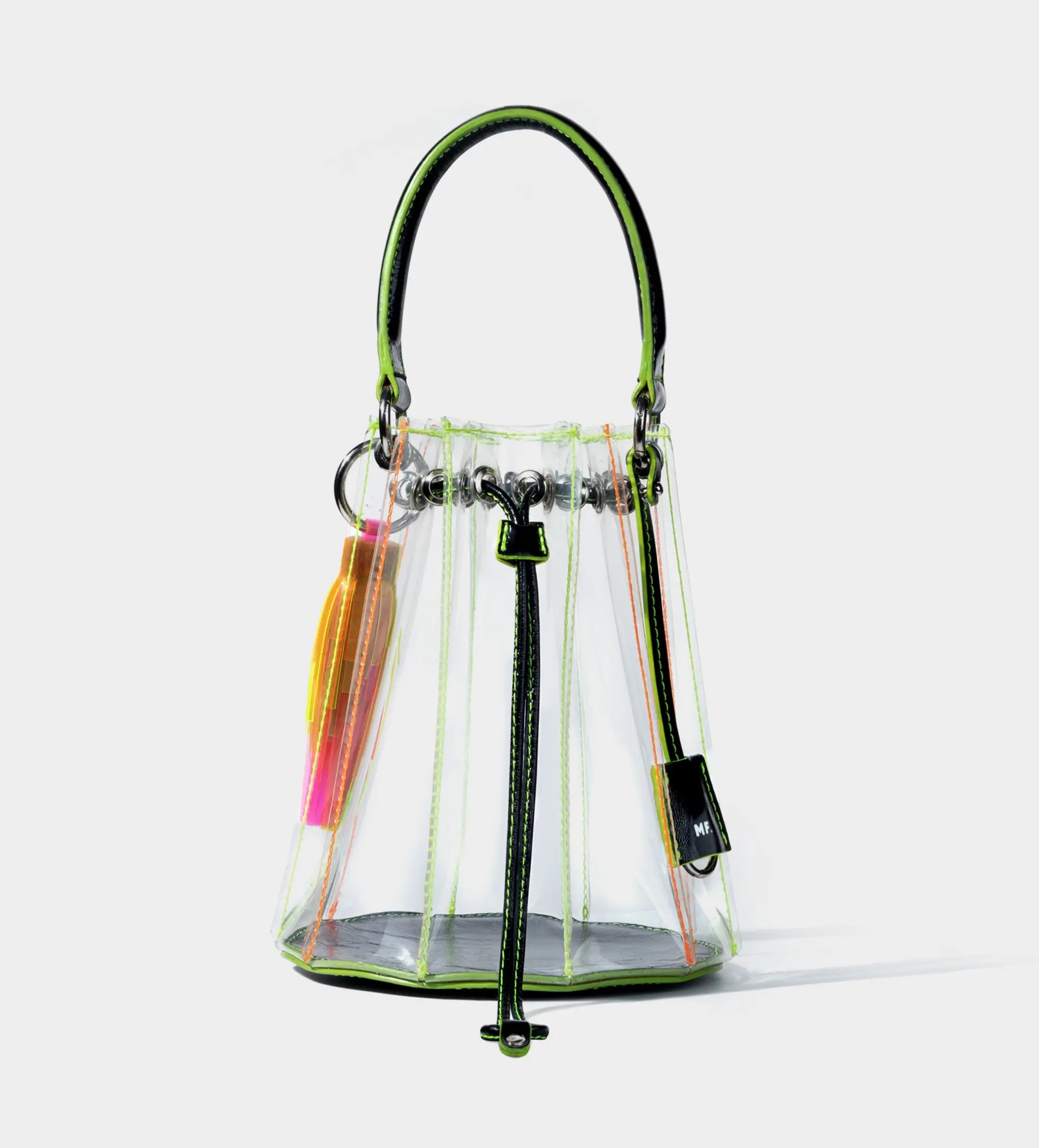 BOLSO CLEAR BUCKET MICA NEGRO