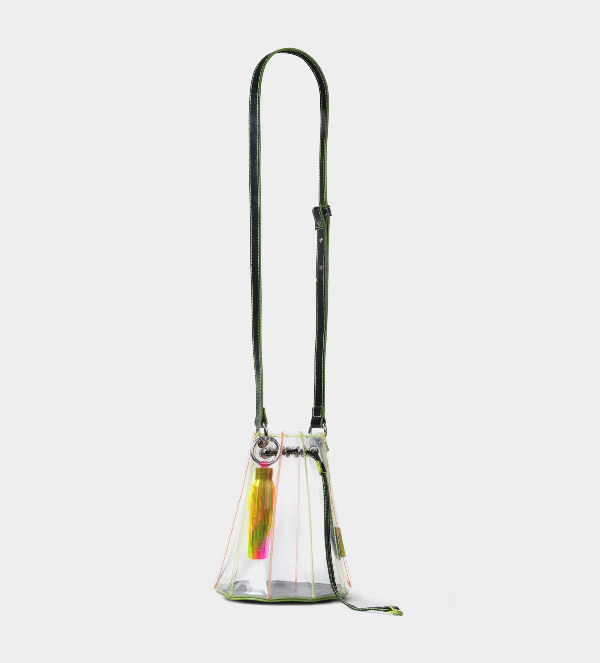 BOLSO CLEAR BUCKET MICA NEGRO