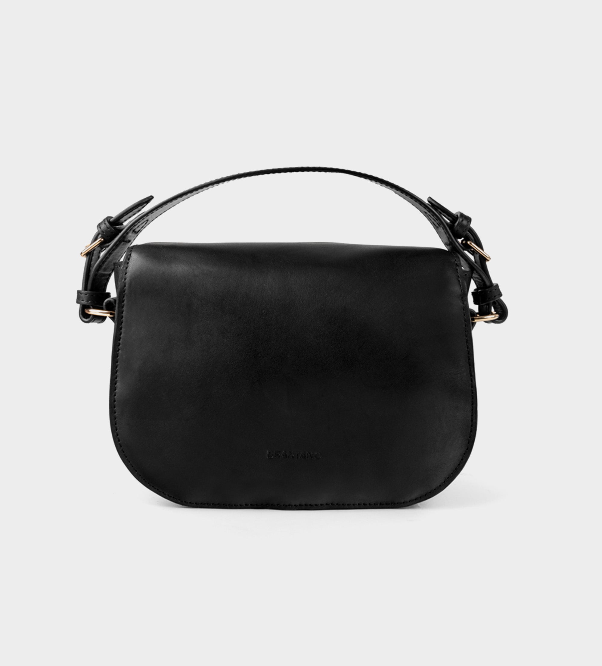 BOLSA CROSSBODY CORREA AJUSTABLE BICOLOR PIEL NEGRO