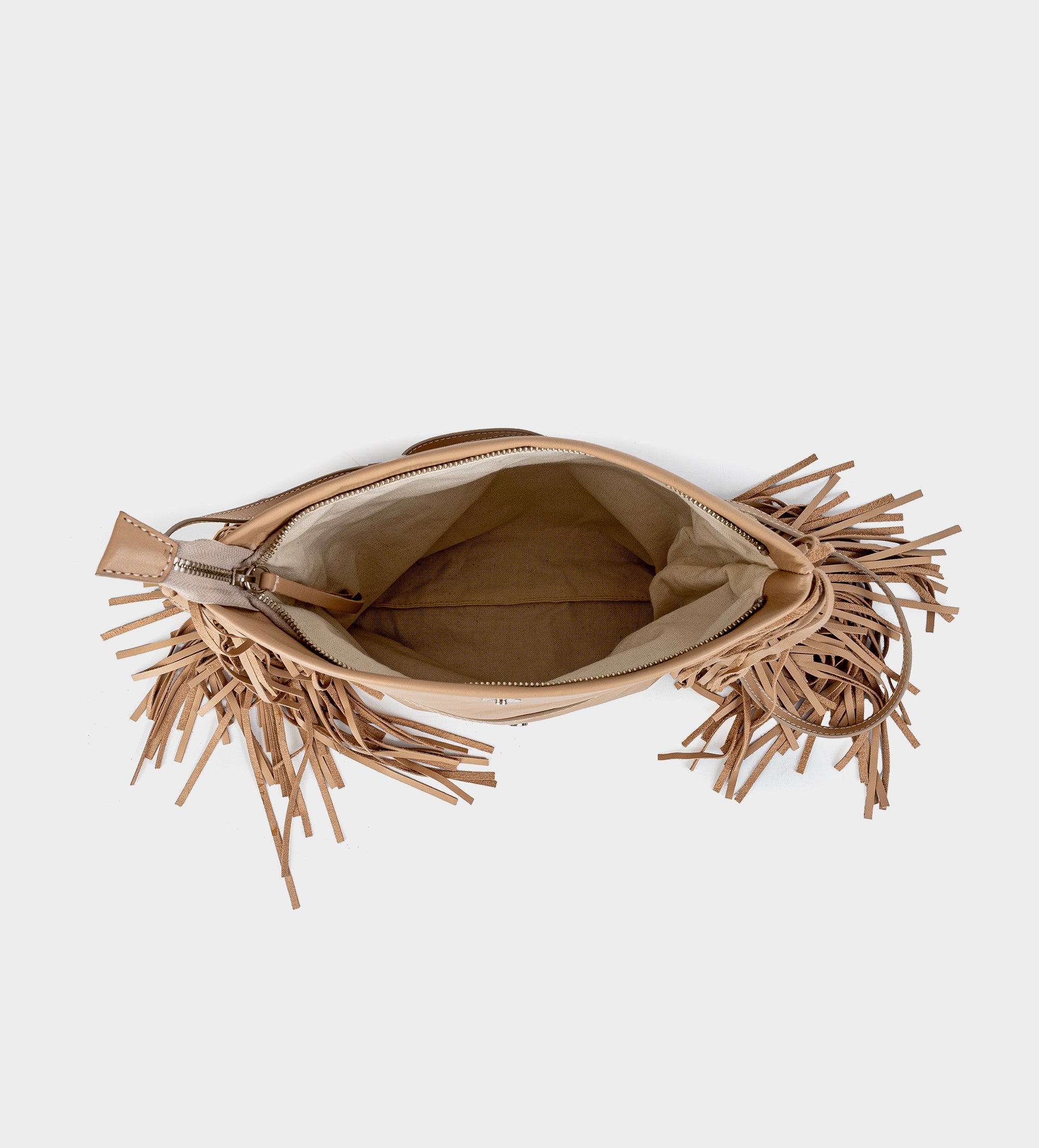BOLSO CROSSBODY FLECOS PIEL NUDE