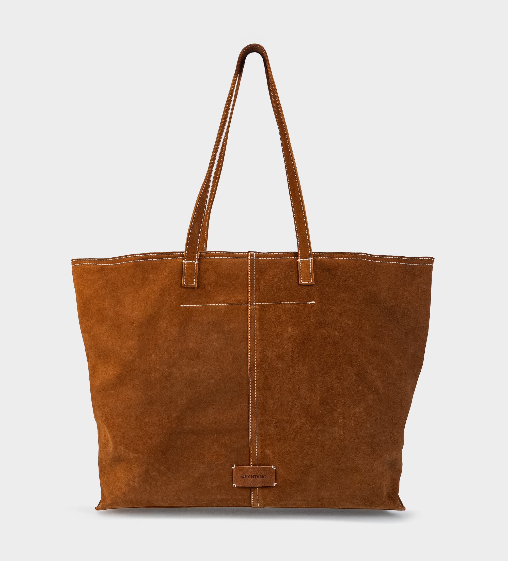 TOTE PIEL GAMUZA CAFÉ