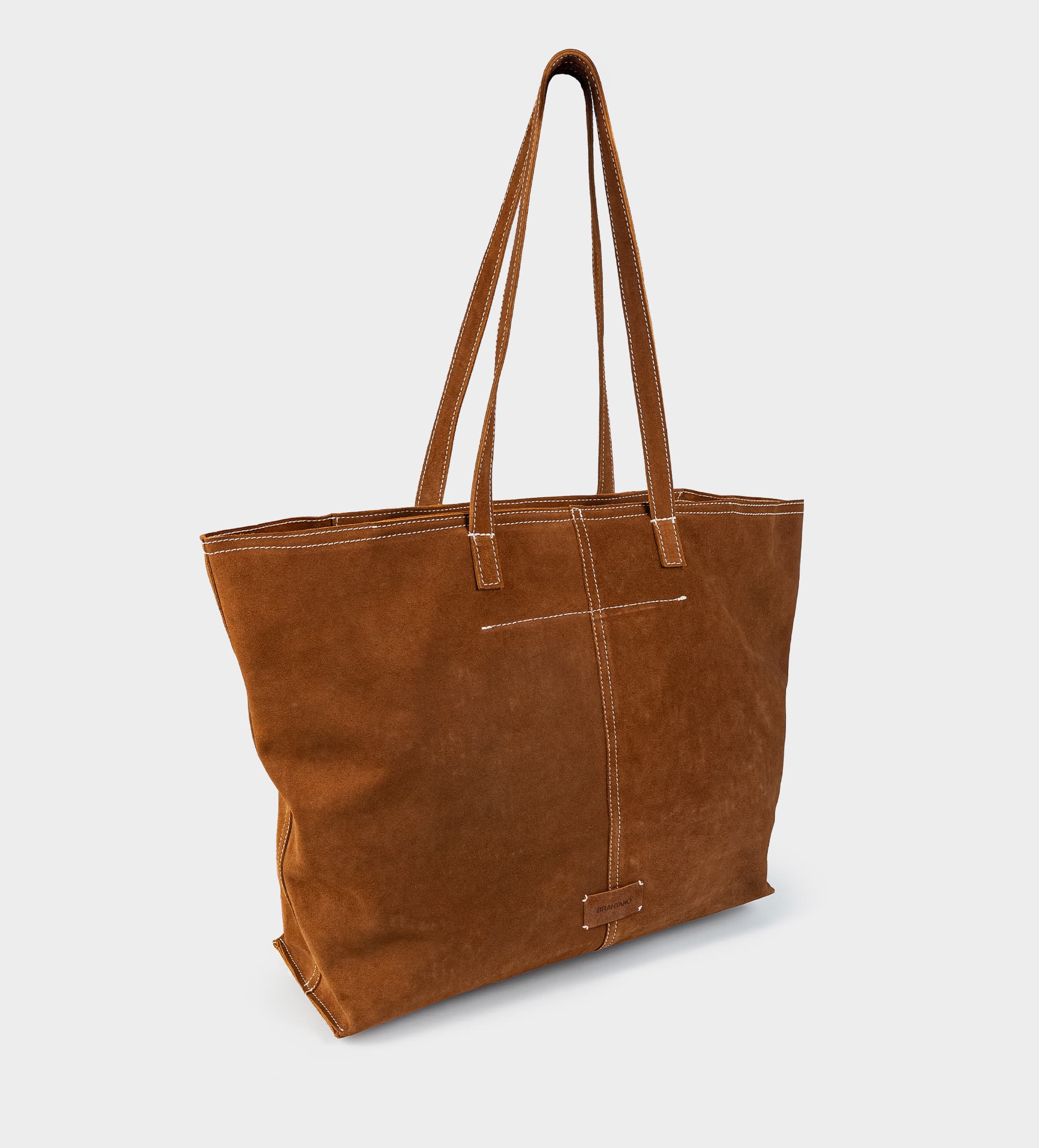 TOTE PIEL GAMUZA CAFÉ
