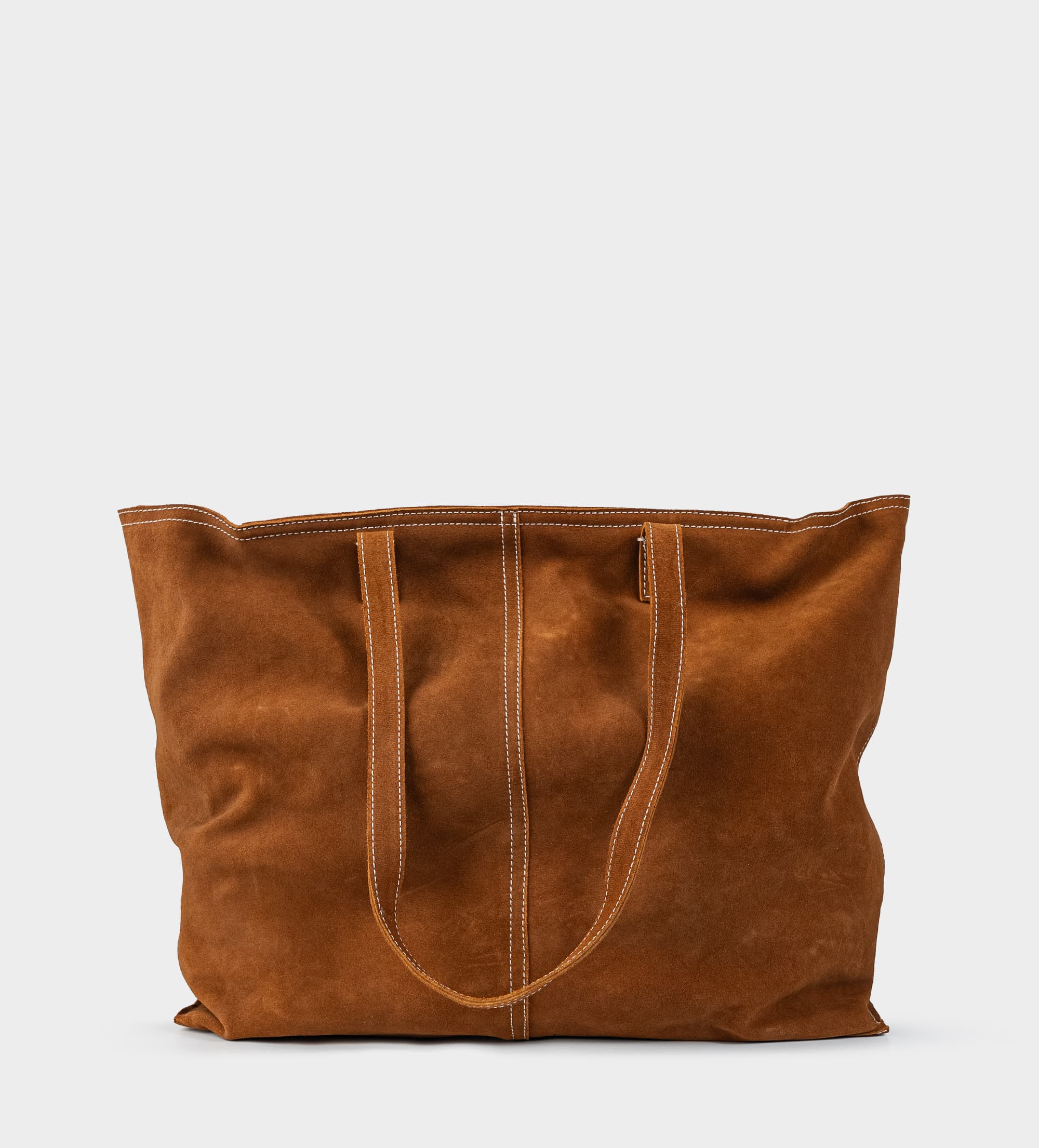 TOTE PIEL GAMUZA CAFÉ