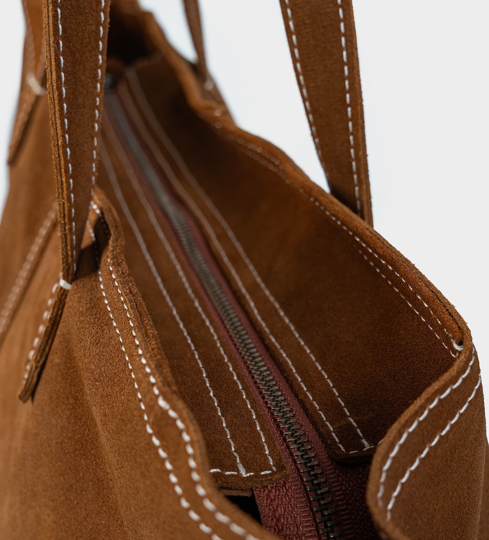 TOTE PIEL GAMUZA CAFÉ