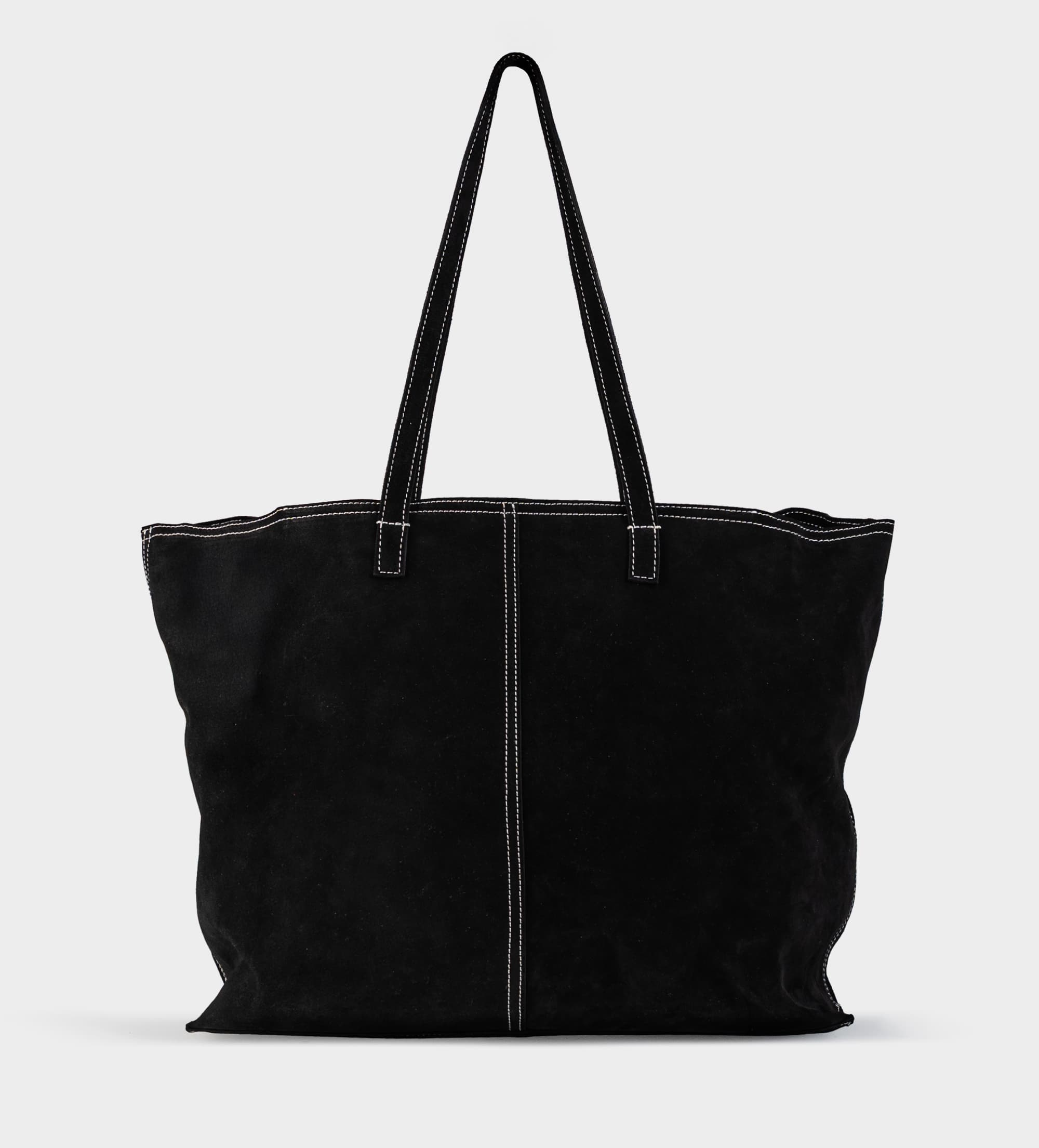 TOTE PIEL GAMUZA NEGRO