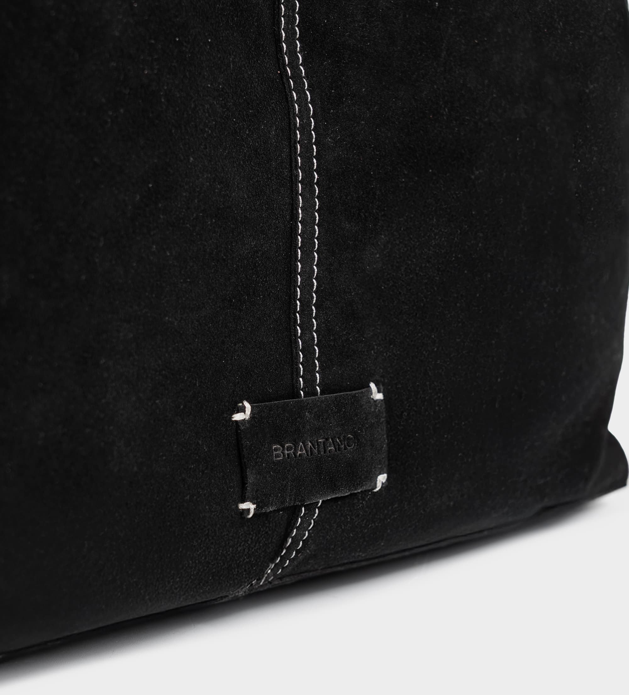 TOTE PIEL GAMUZA NEGRO