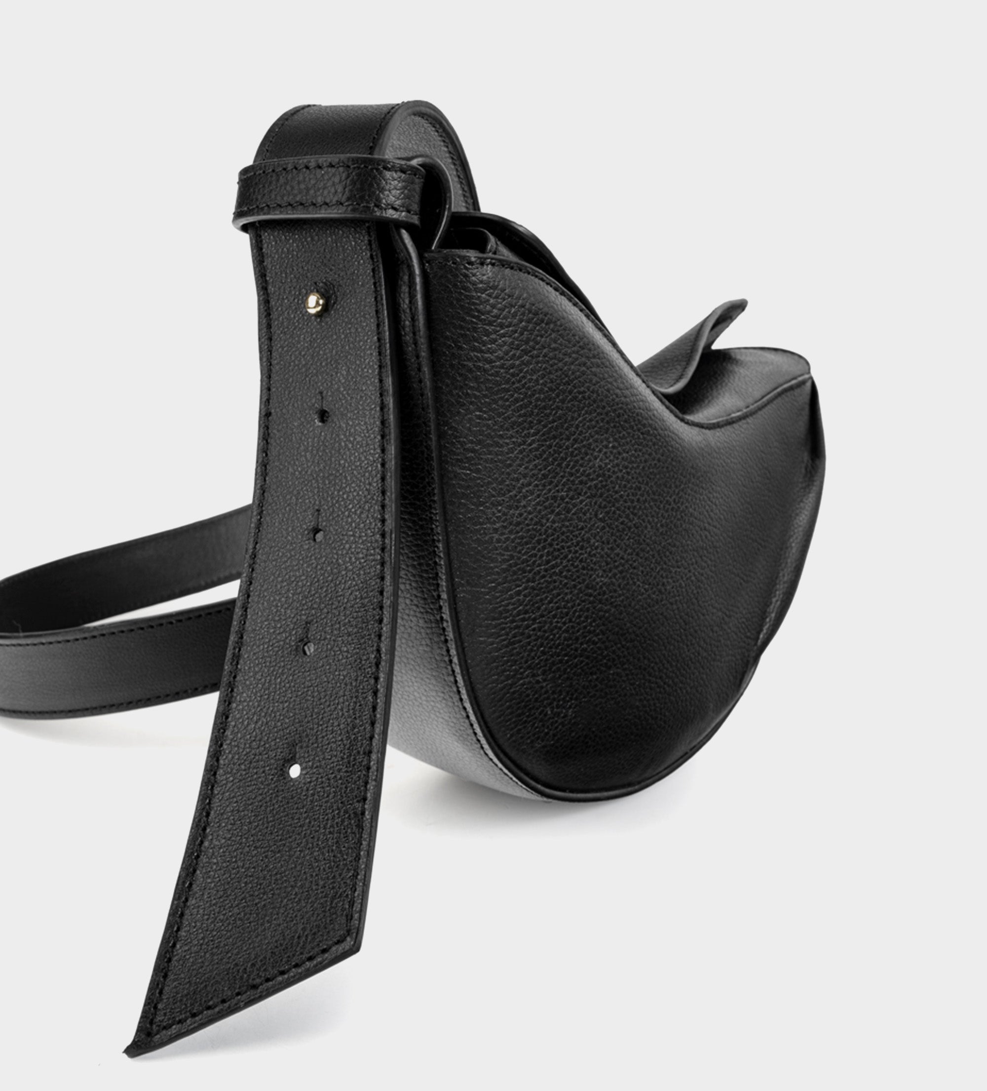 BOLSA CROSSBODY MEDIA LUNA PIEL NEGRO
