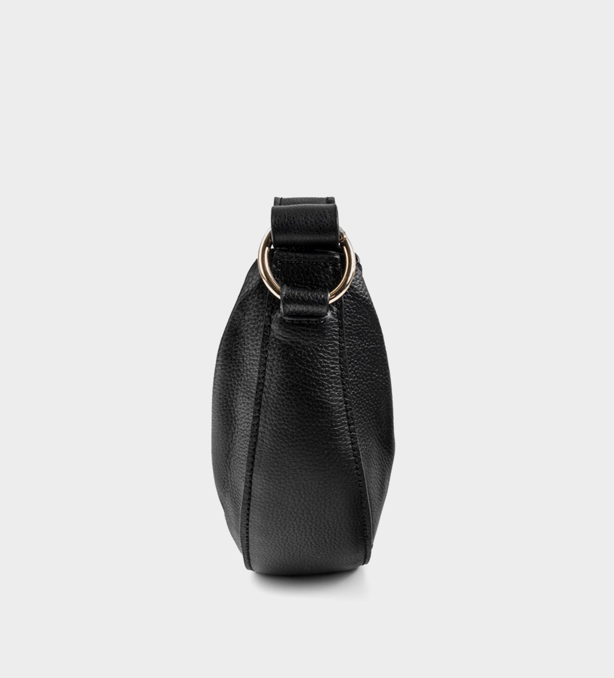 BOLSA CROSSBODY MEDIA LUNA PIEL NEGRO
