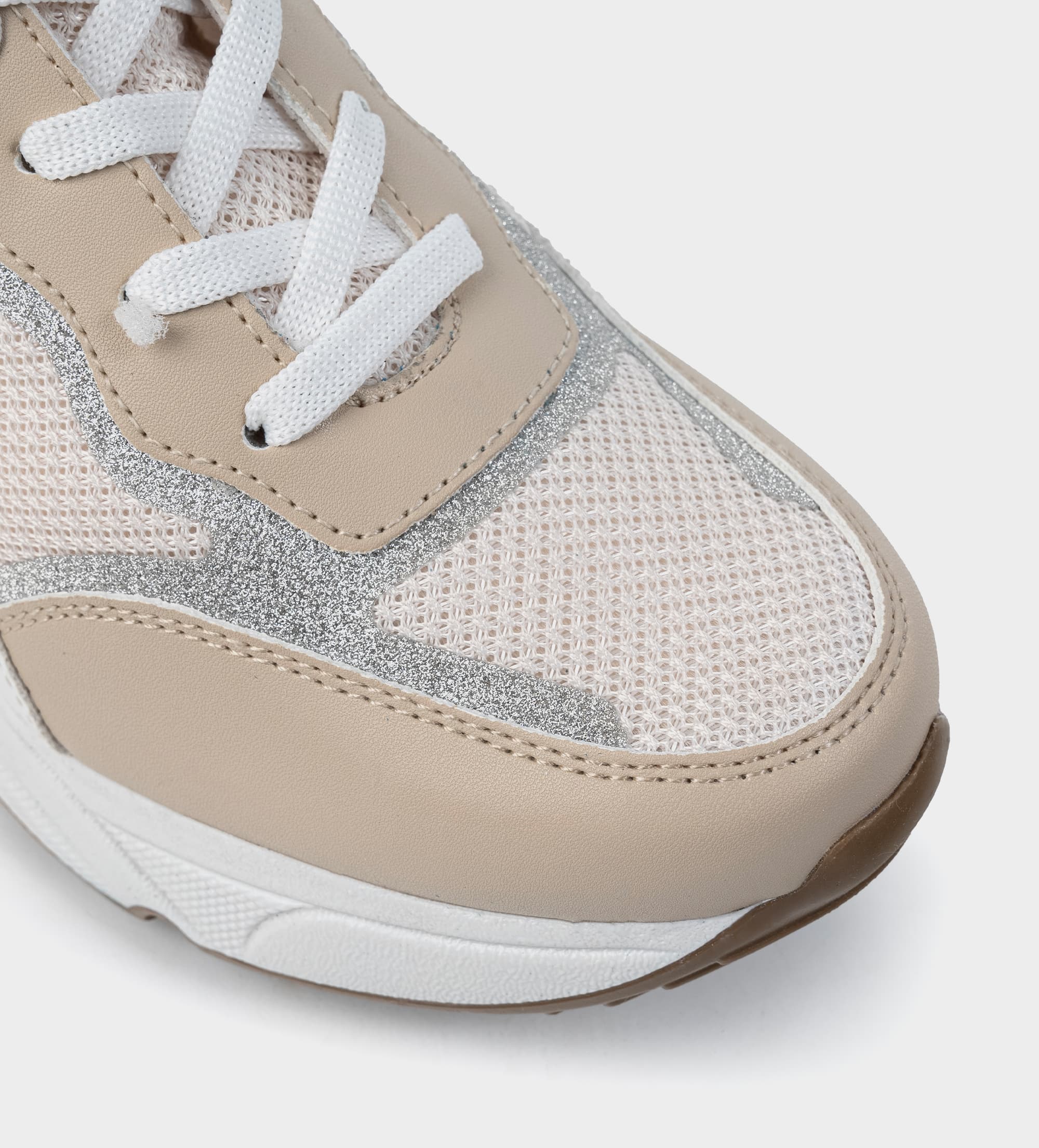 SNEAKER CHUNKY AGUJETA BEIGE