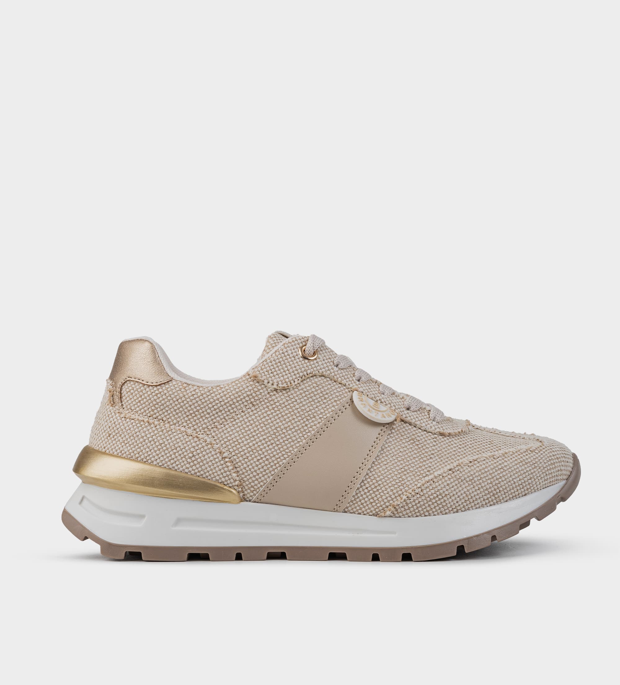 SNEAKER CASUAL TEXTIL BEIGE