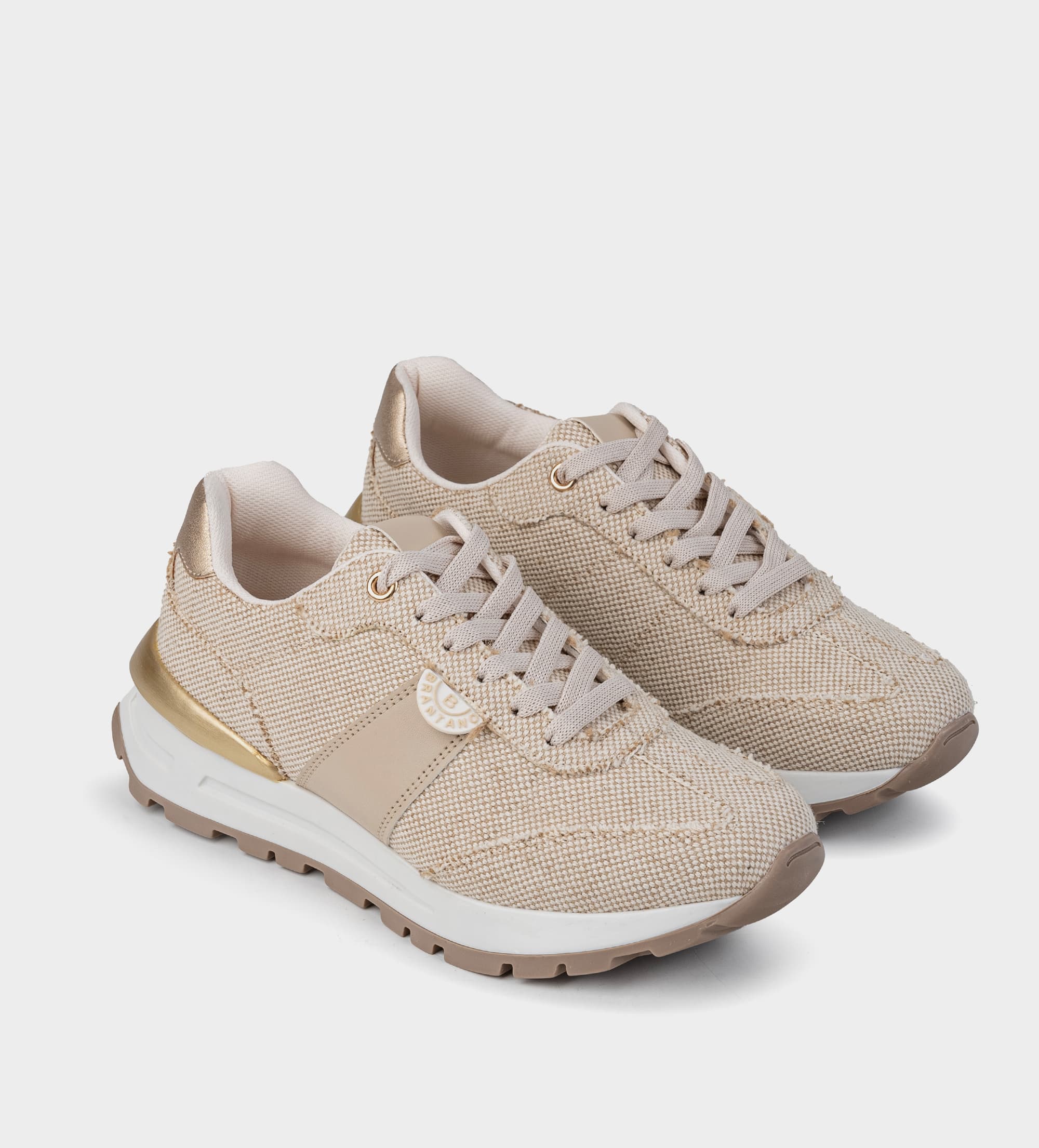 SNEAKER CASUAL TEXTIL BEIGE