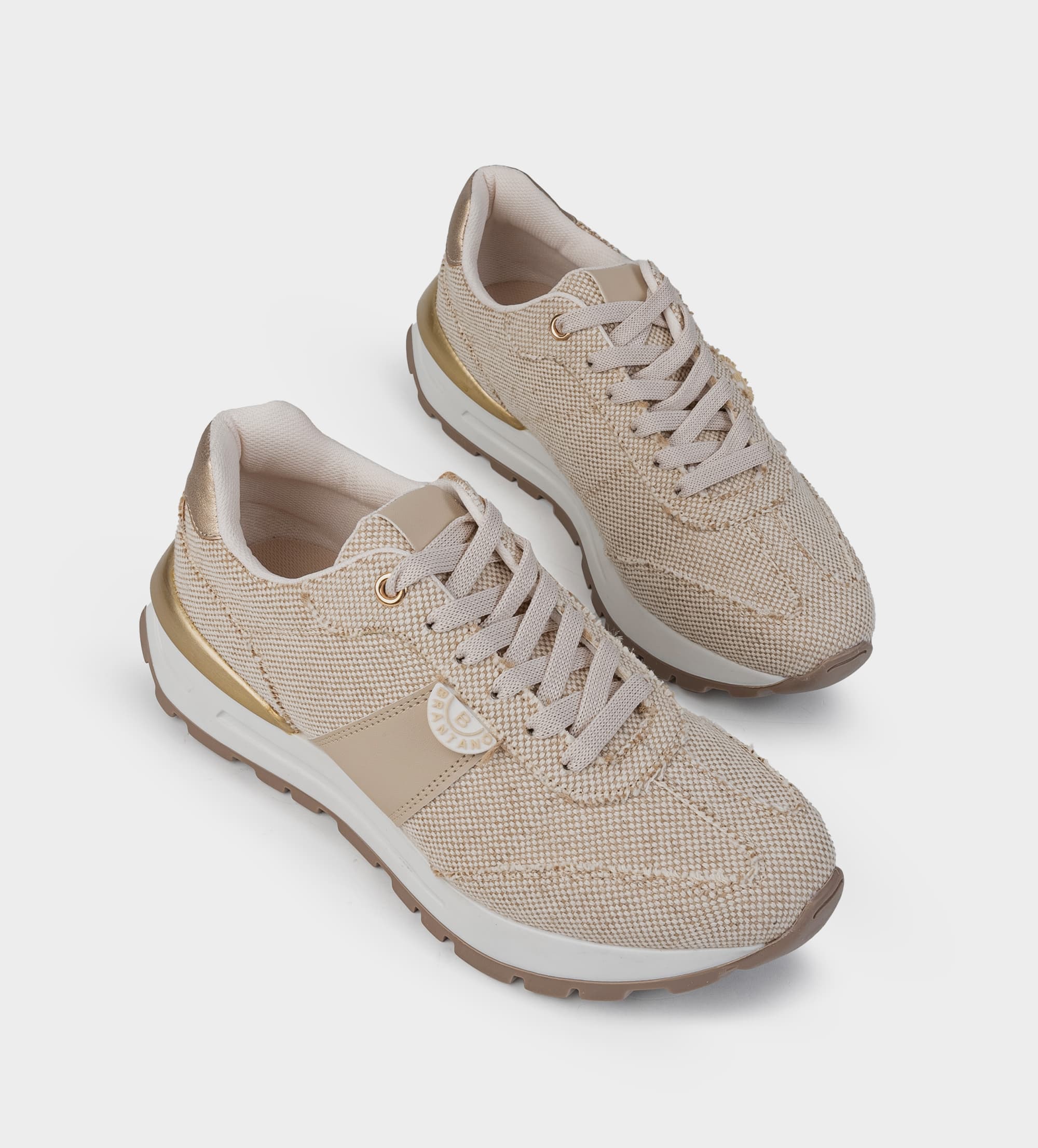SNEAKER CASUAL TEXTIL BEIGE