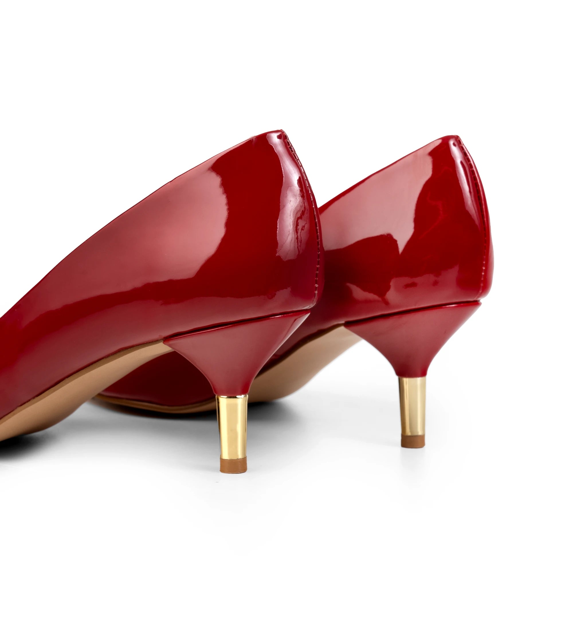 ZAPATILLA TACÓN BAJO CHAROL ROJO