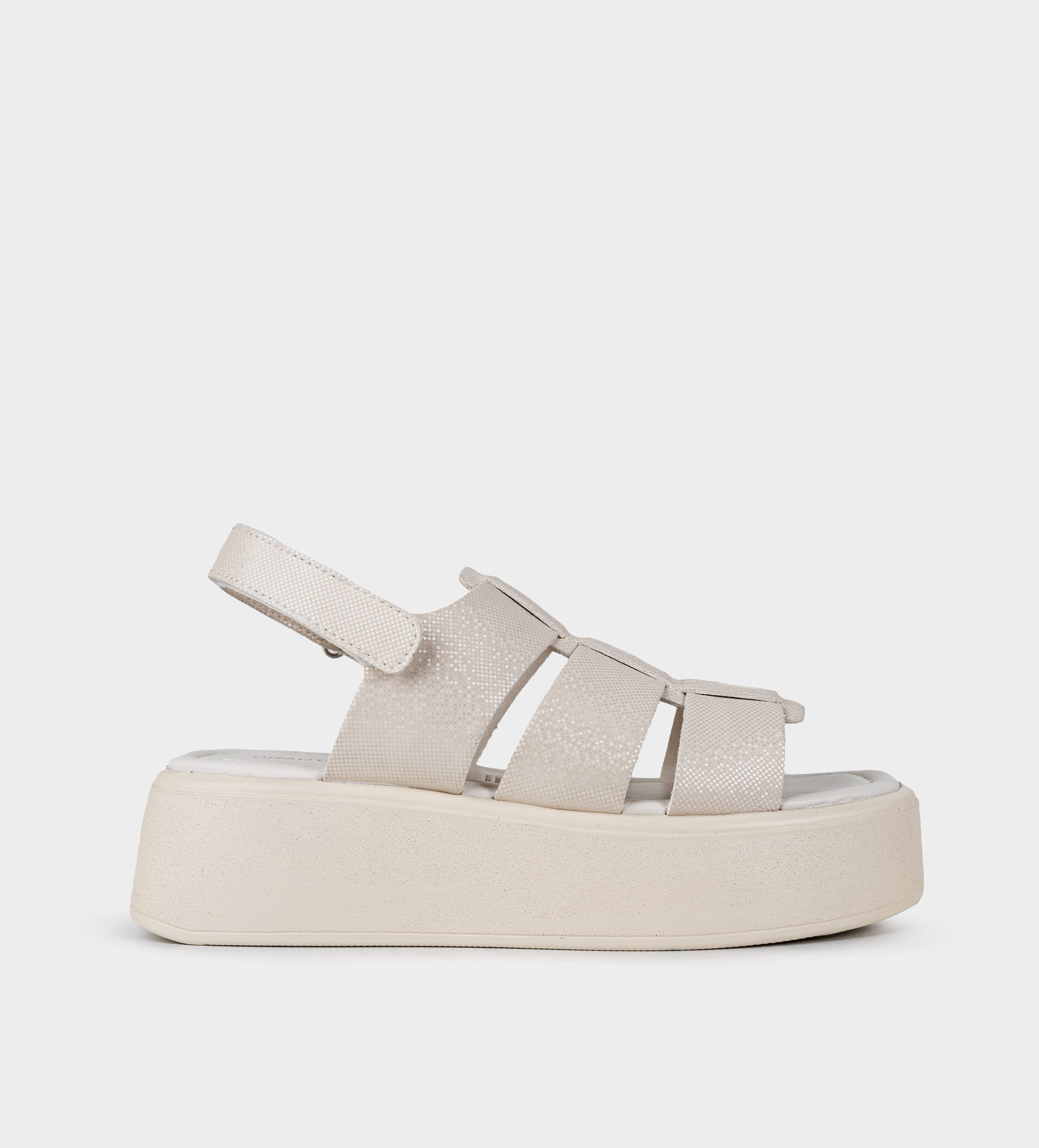 SANDALIA PLATAFORMA TIRAS BEIGE