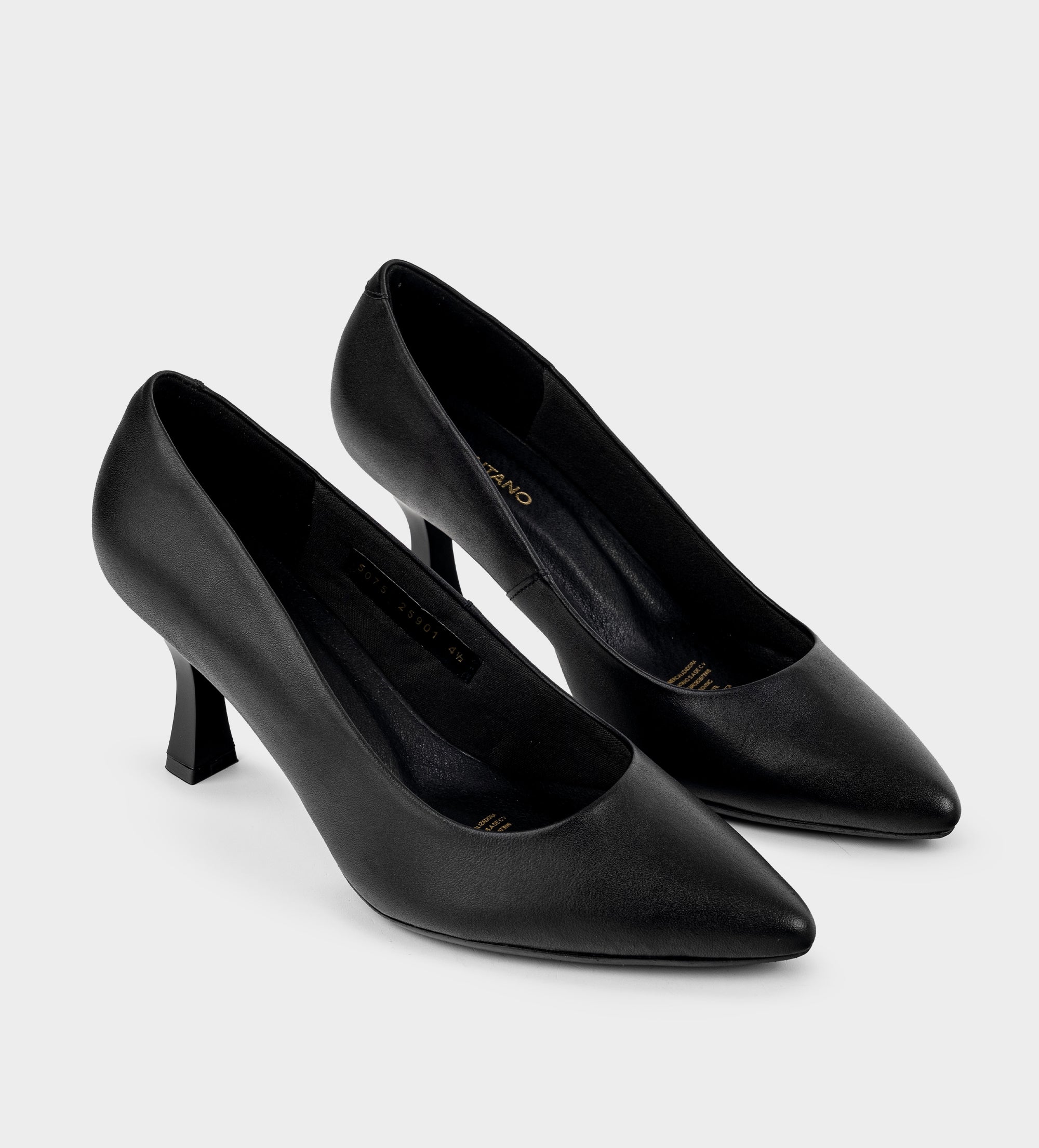 ZAPATO TACÓN BAJO PIEL NEGRO
