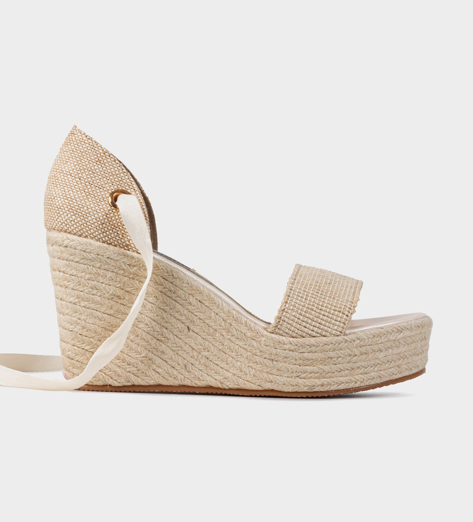 CUÑA YUTE LISTON BEIGE