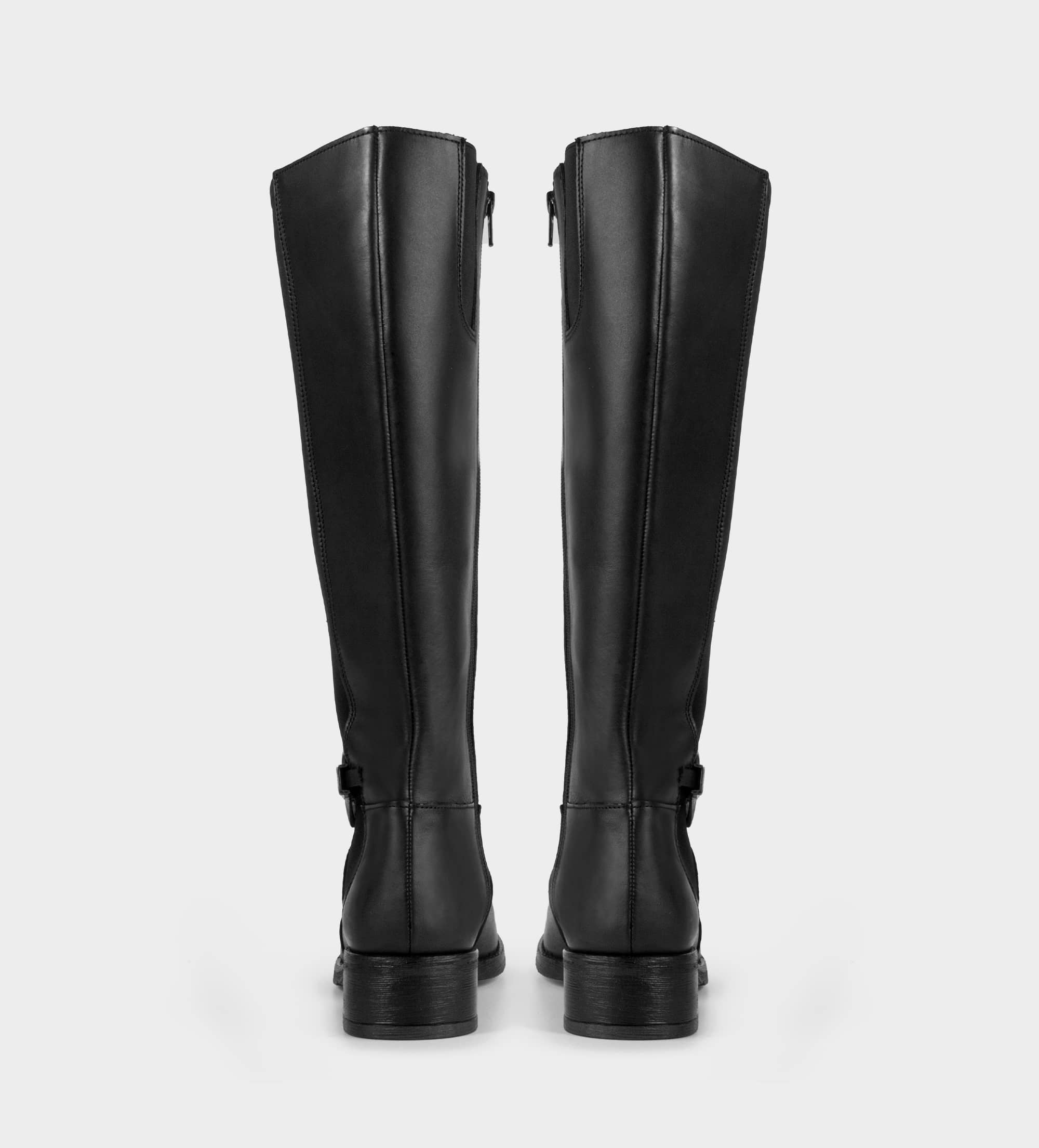 HIGH-BOOTS HEBILLA ECUESTRE PIEL NEGRO