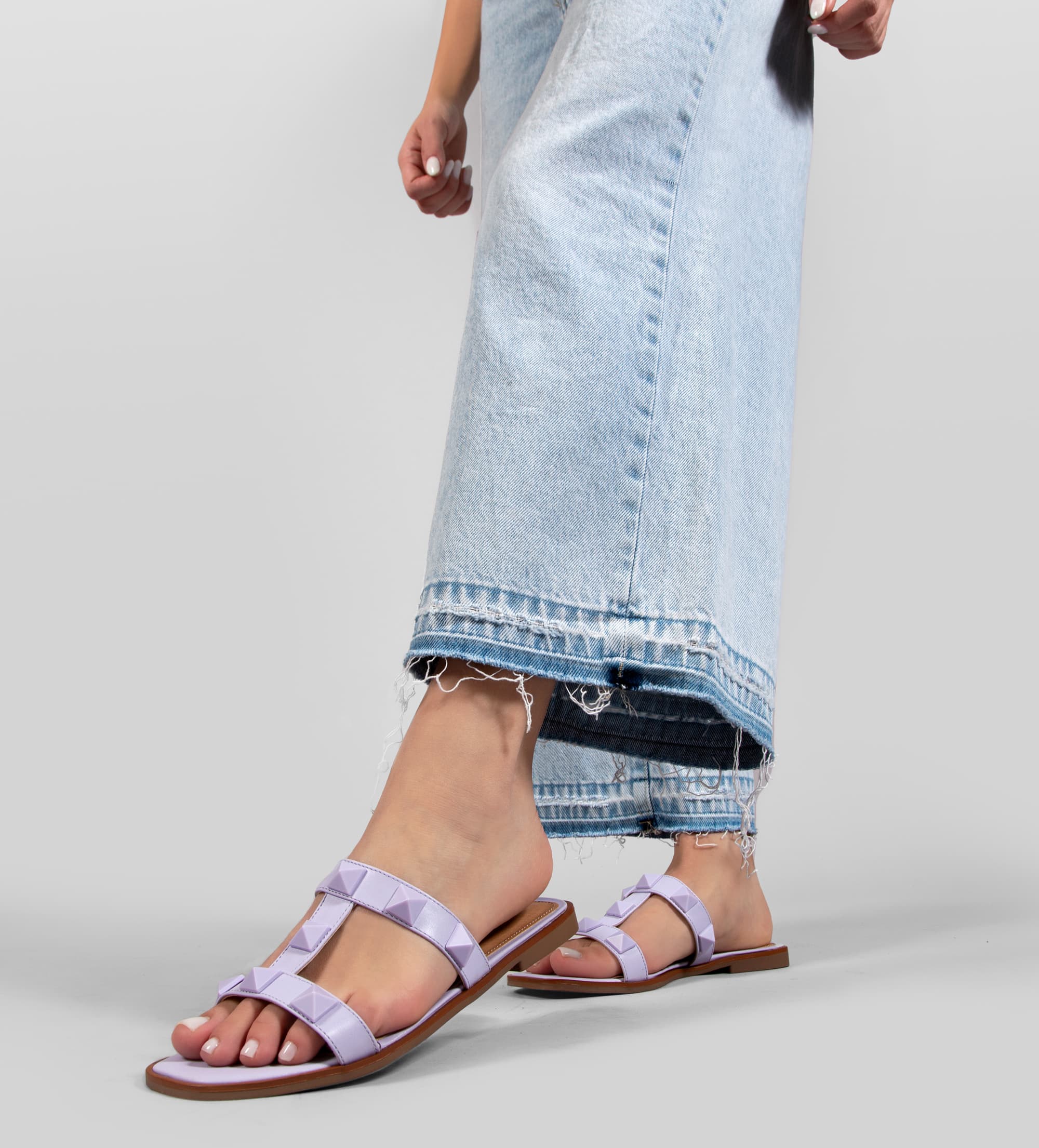 SANDALIA PLANA ESTOPEROLES LILA – - Main Image