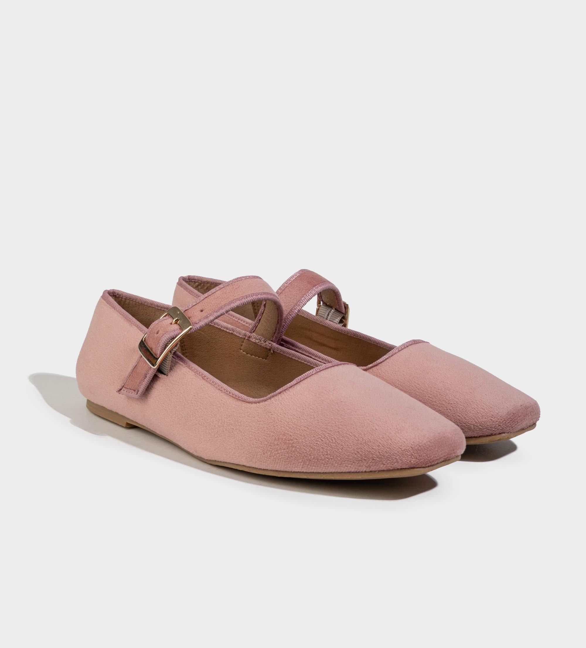 MARY JANE FLAT TEXTIL ROSA