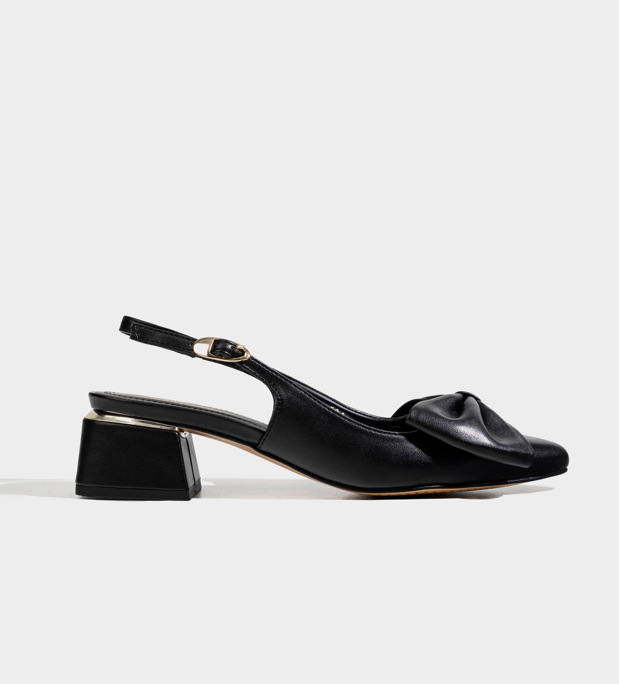 ZAPATILLA DESTALONADA MOÑO NEGRO
