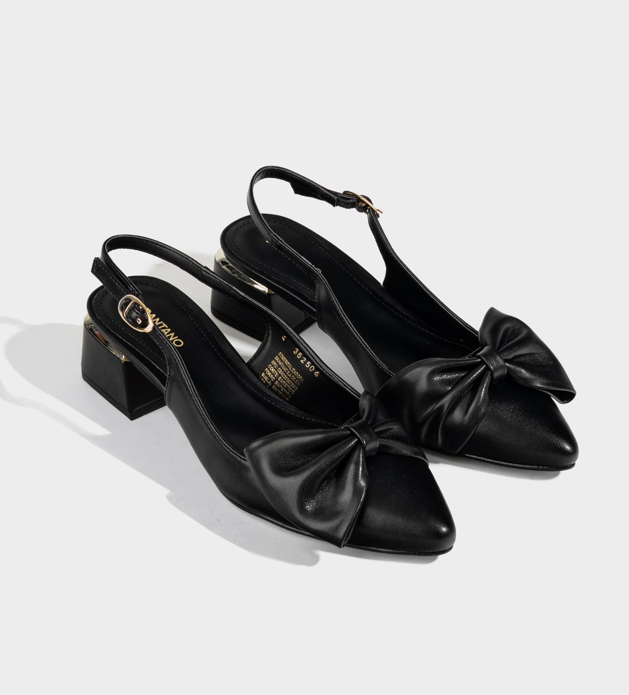 ZAPATILLA DESTALONADA MOÑO NEGRO