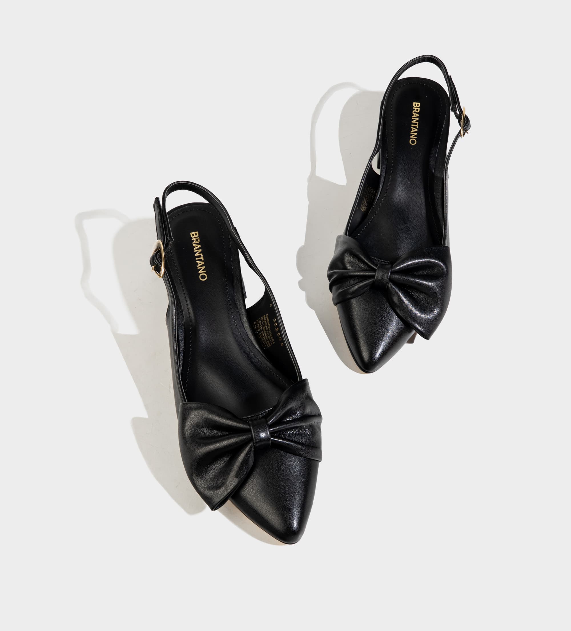 ZAPATILLA DESTALONADA MOÑO NEGRO