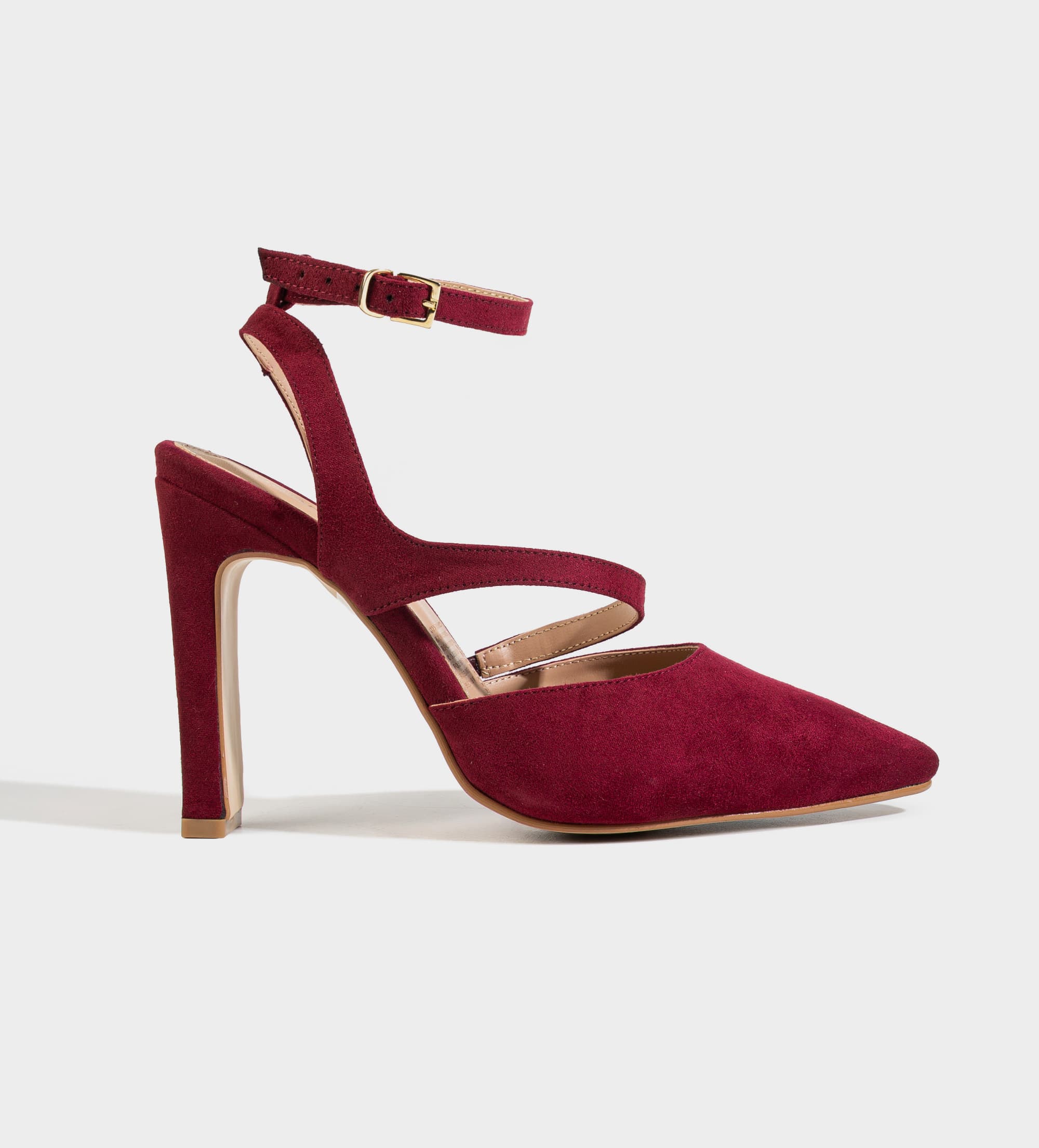 ZAPATILLA DESTALONADA PULSERA TEXTIL VINO
