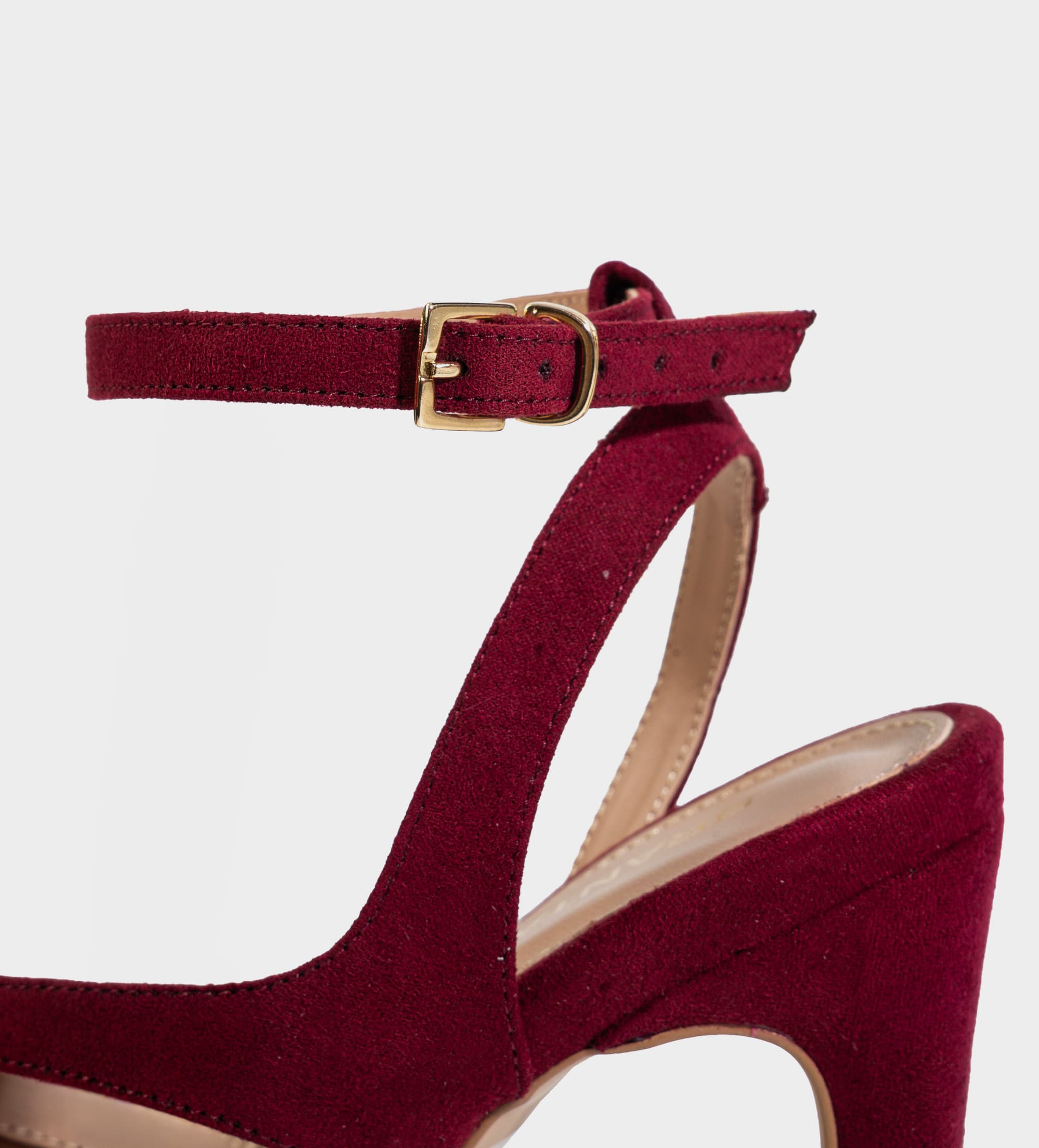ZAPATILLA DESTALONADA PULSERA TEXTIL VINO