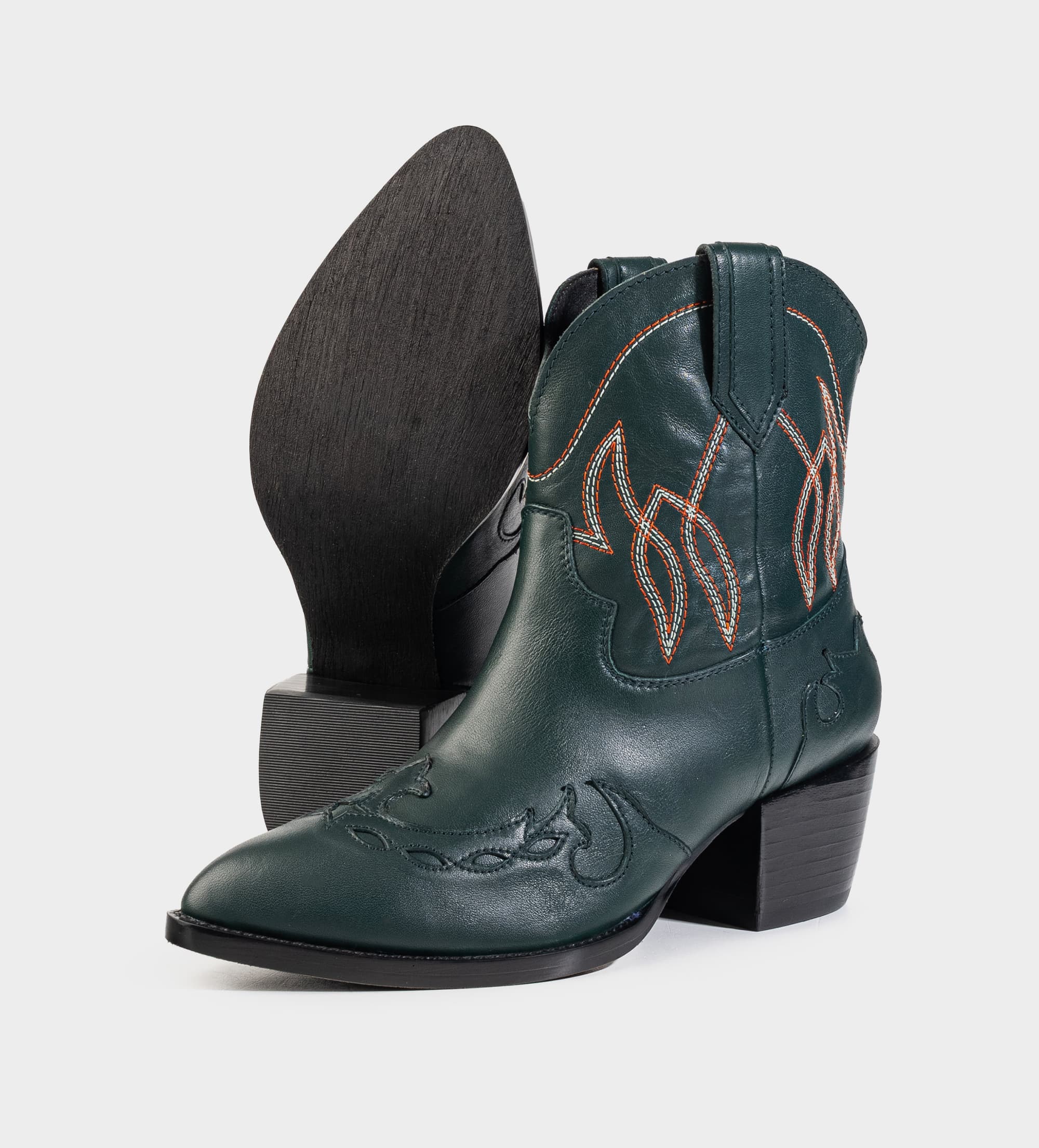 BOTA COWBOY PIEL PREMIUM VERDE