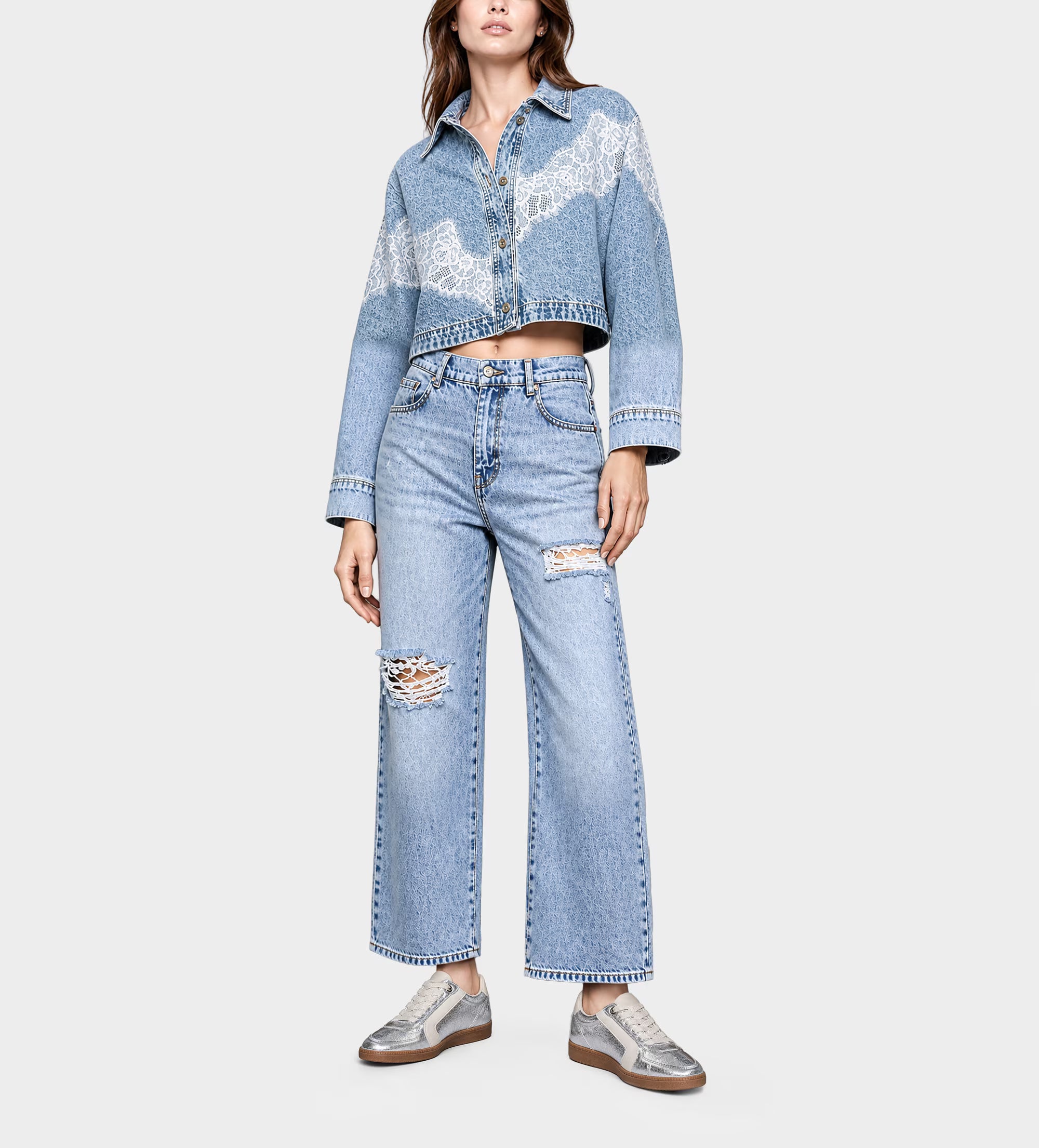 SNEAKER CASUAL RETRO PLATA