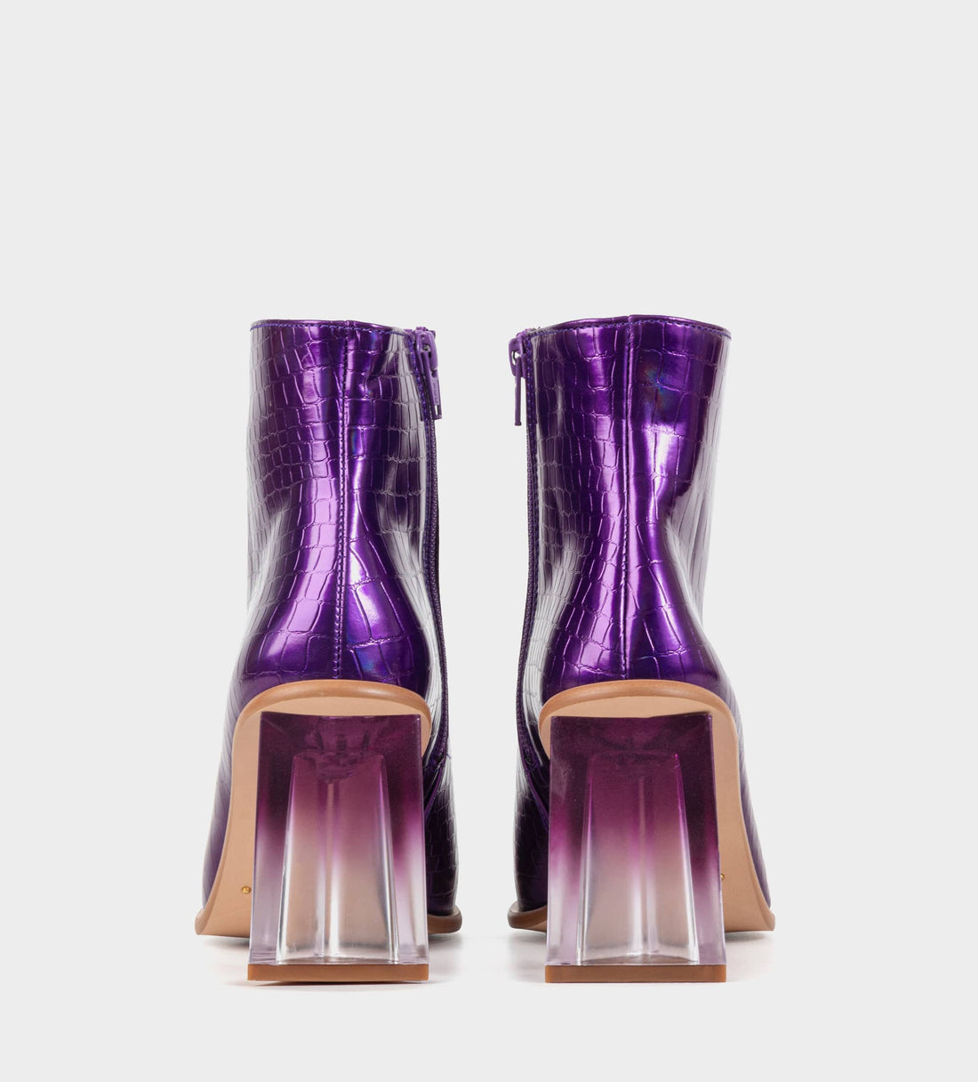 BOTÍN CHAROL MORADO METÁLICO