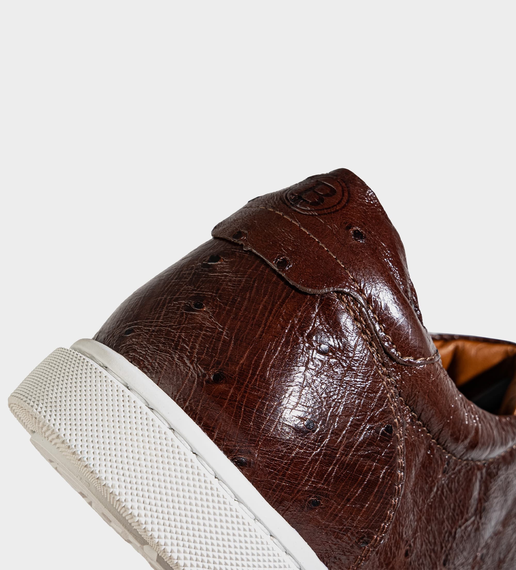 SNEAKER PREMIUM PIEL AVESTRUZ COGNAC