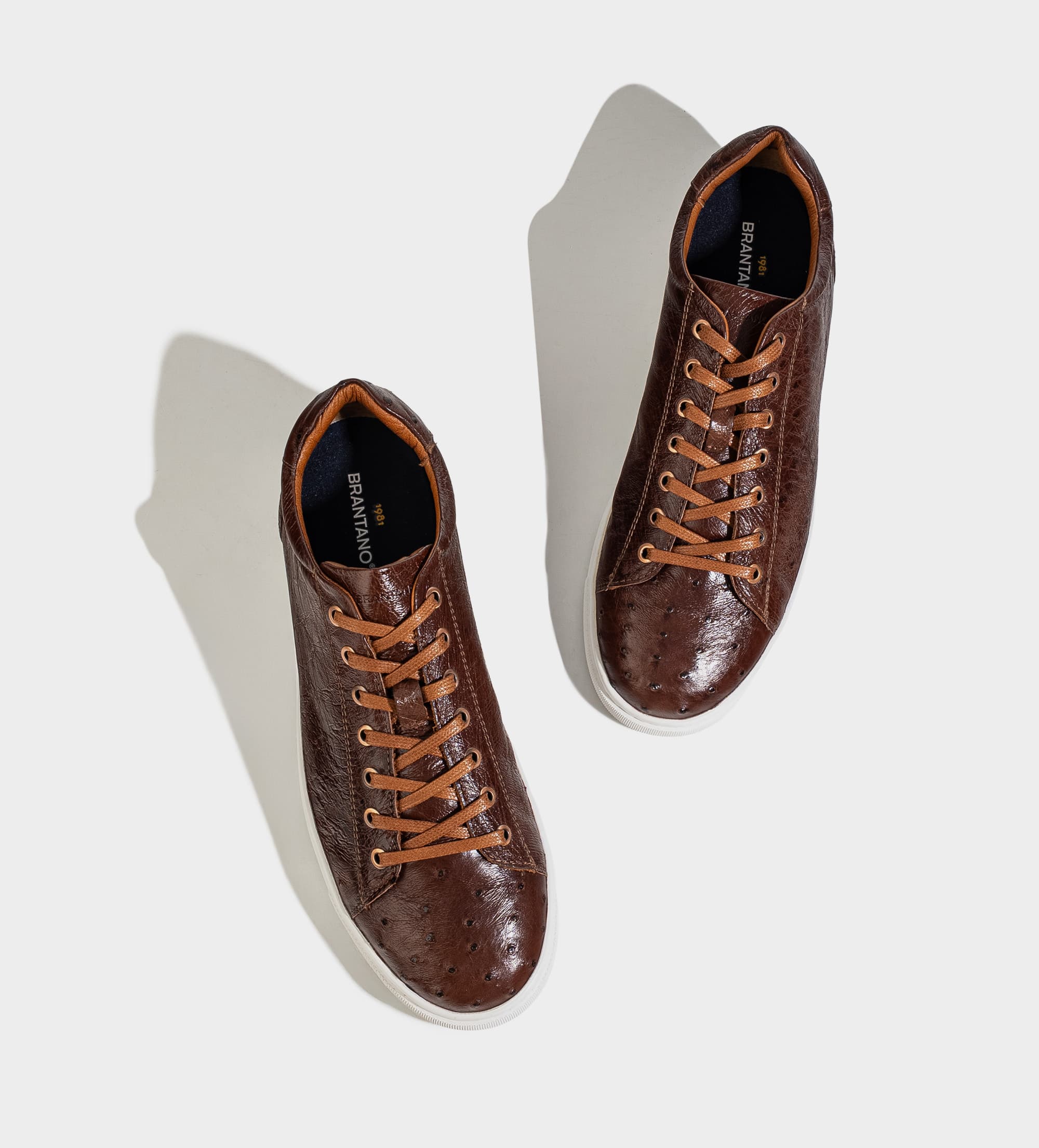 SNEAKER PREMIUM PIEL AVESTRUZ COGNAC