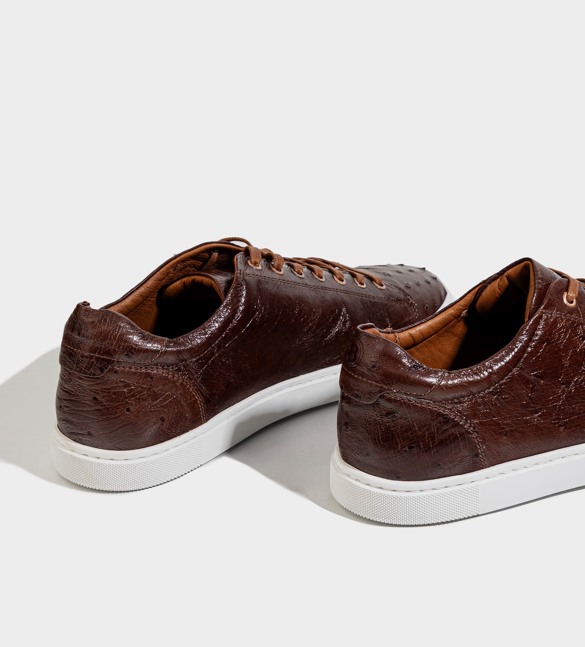 SNEAKER PREMIUM PIEL AVESTRUZ COGNAC