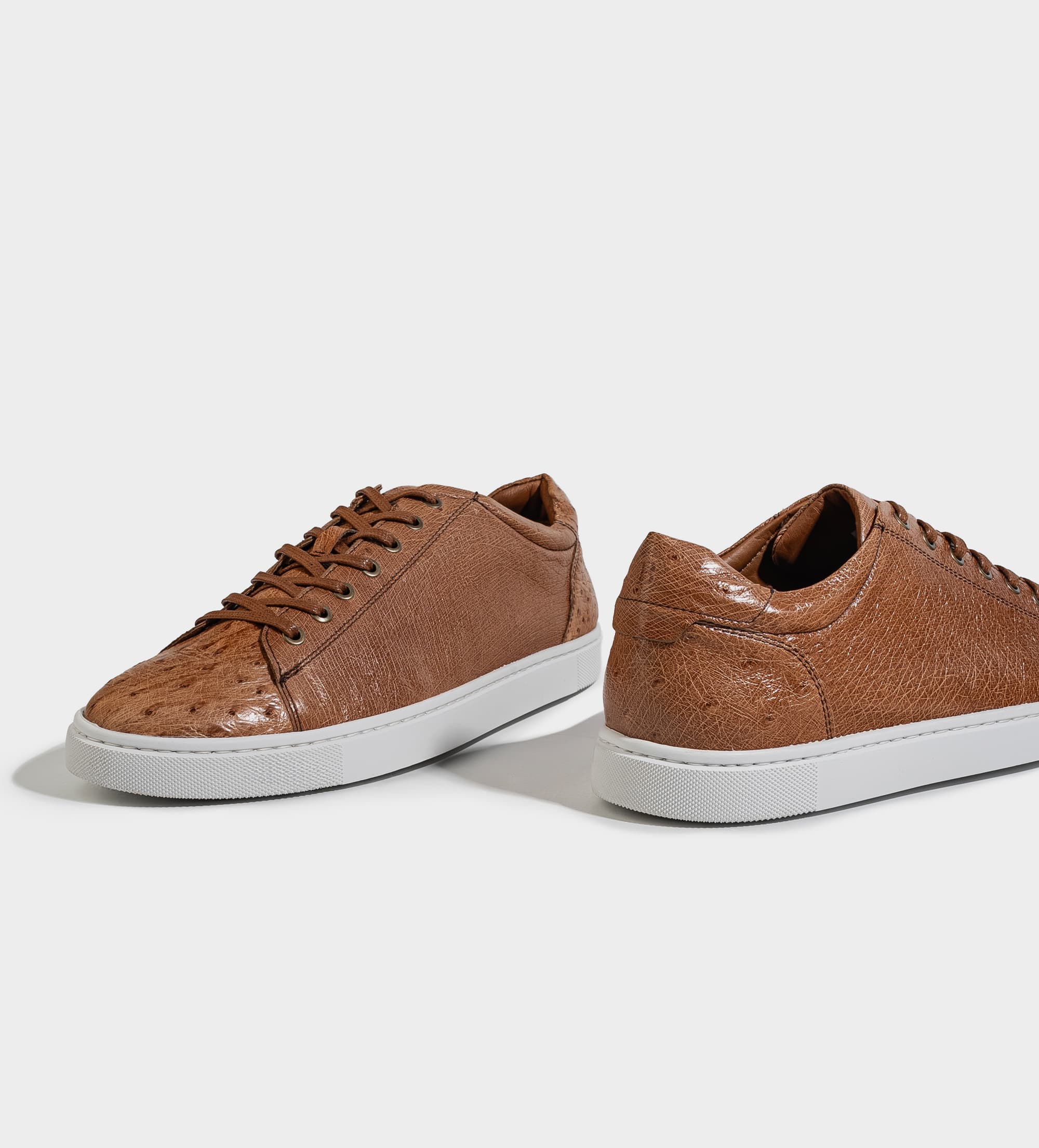 SNEAKER PREMIUM PIEL AVESTRUZ MIEL