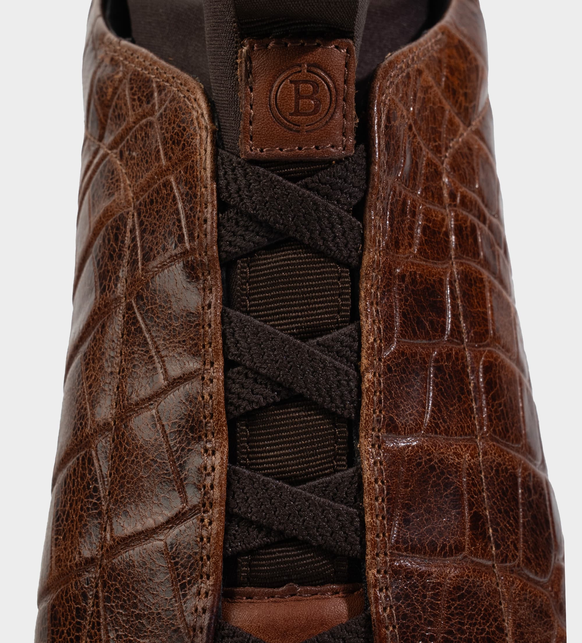 SNEAKER SLIP ON PIEL CROCO CAFÉ