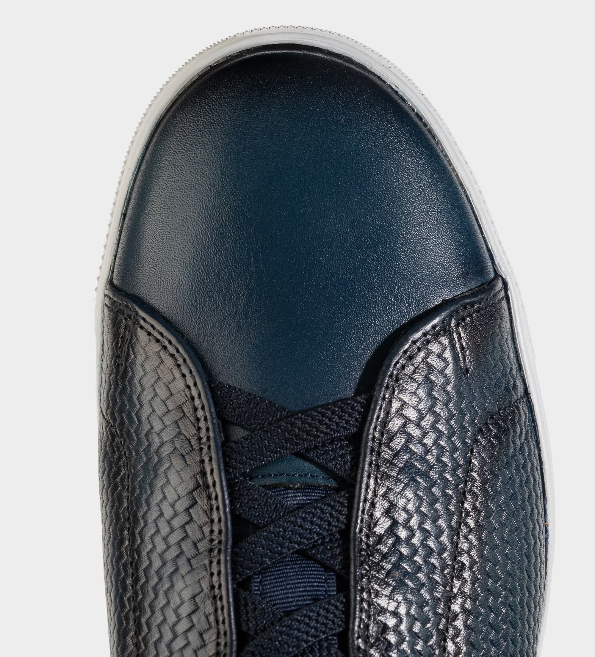 SNEAKER SLIP ON PIEL AZUL