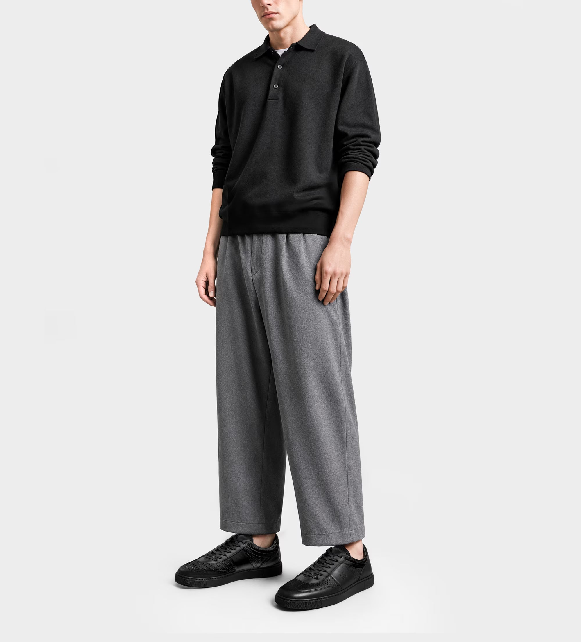 SNEAKER CASUAL PIEL NEGRO EVERFIT