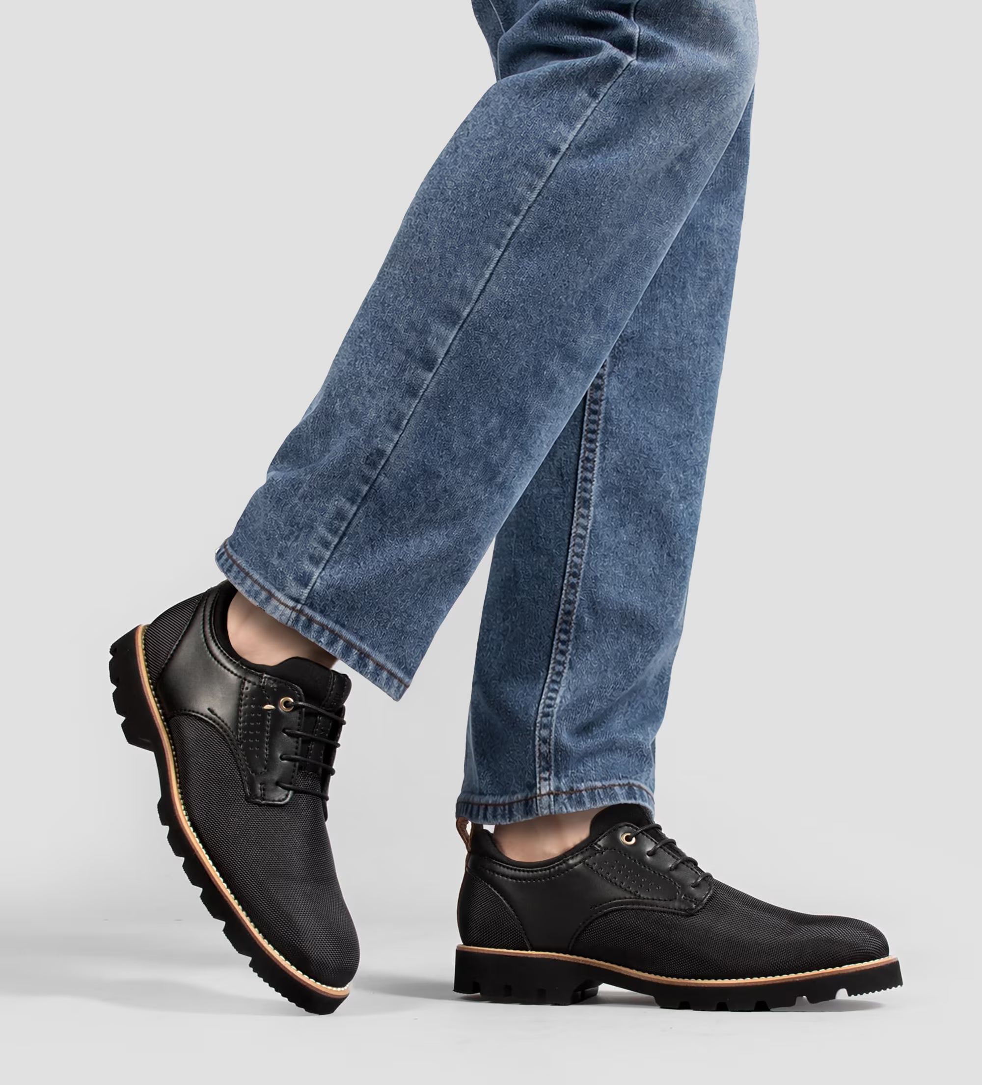 ZAPATO DERBY COMBINACIÓN NEGRO