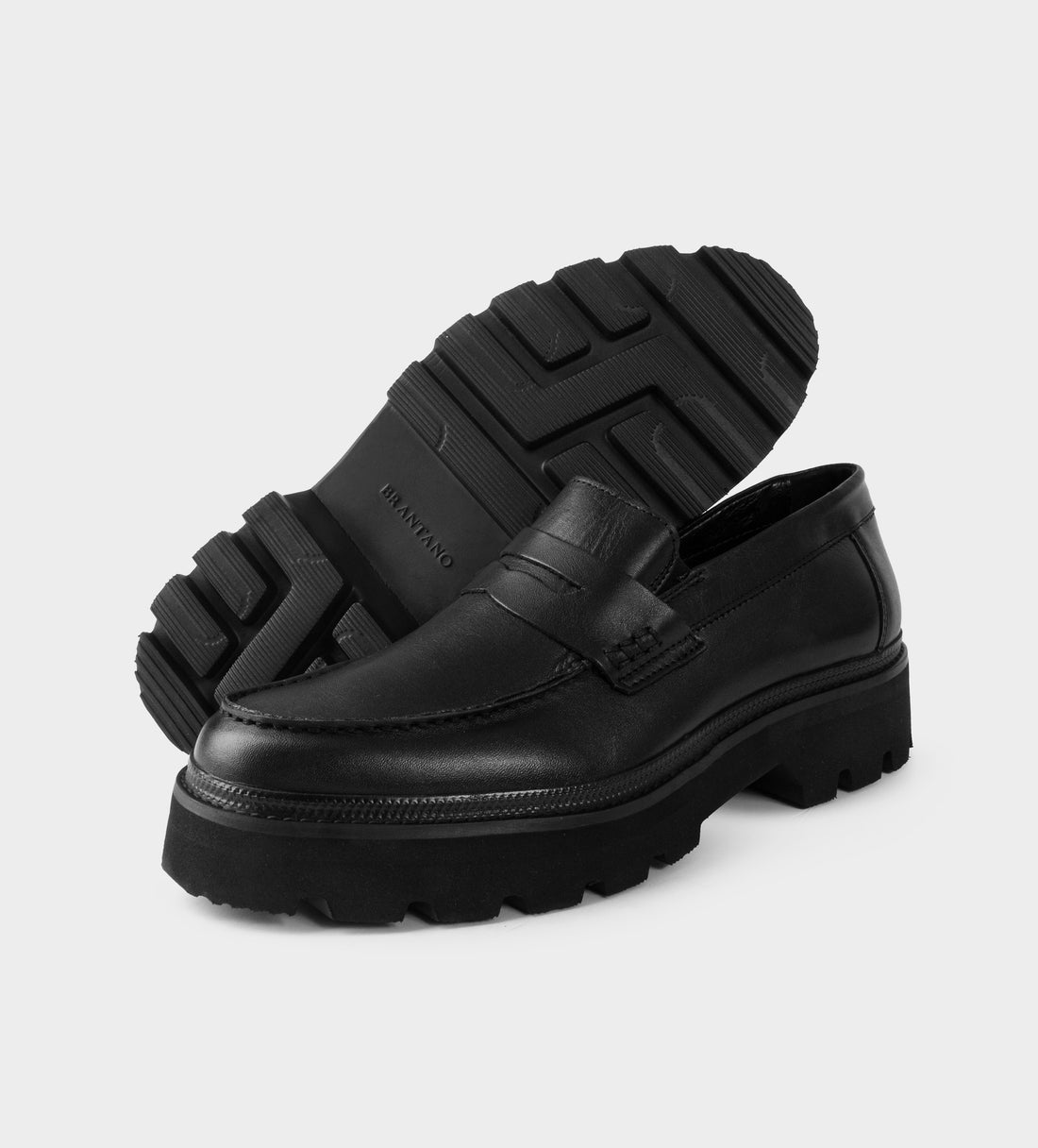 MOCASINES TRACK PIEL NEGRO
