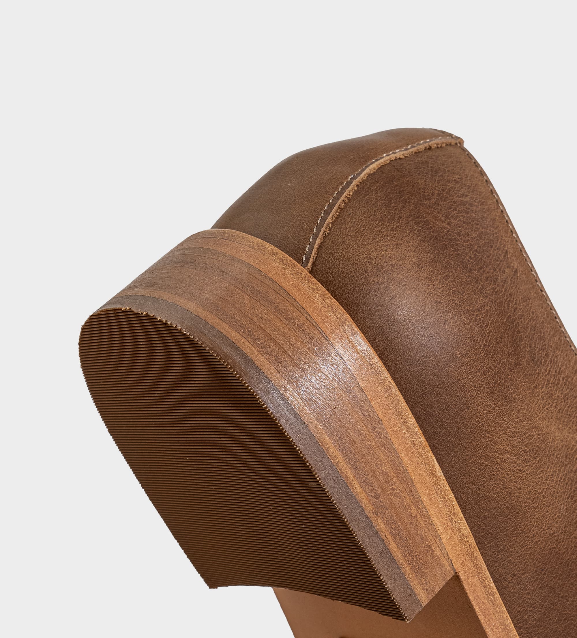 ZAPATO DERBY SUELA DE CUERO PIEL MIEL