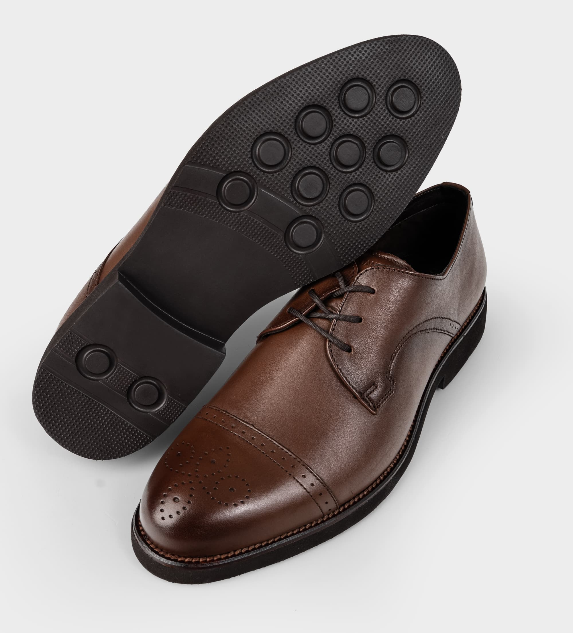 ZAPATO VESTIR BROGUE PIEL CAFÉ