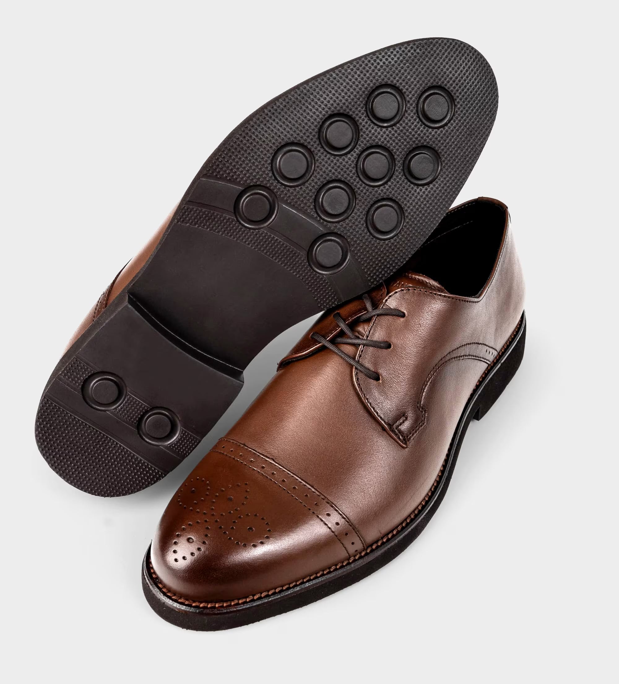 ZAPATO VESTIR BROGUE PIEL CAFÉ