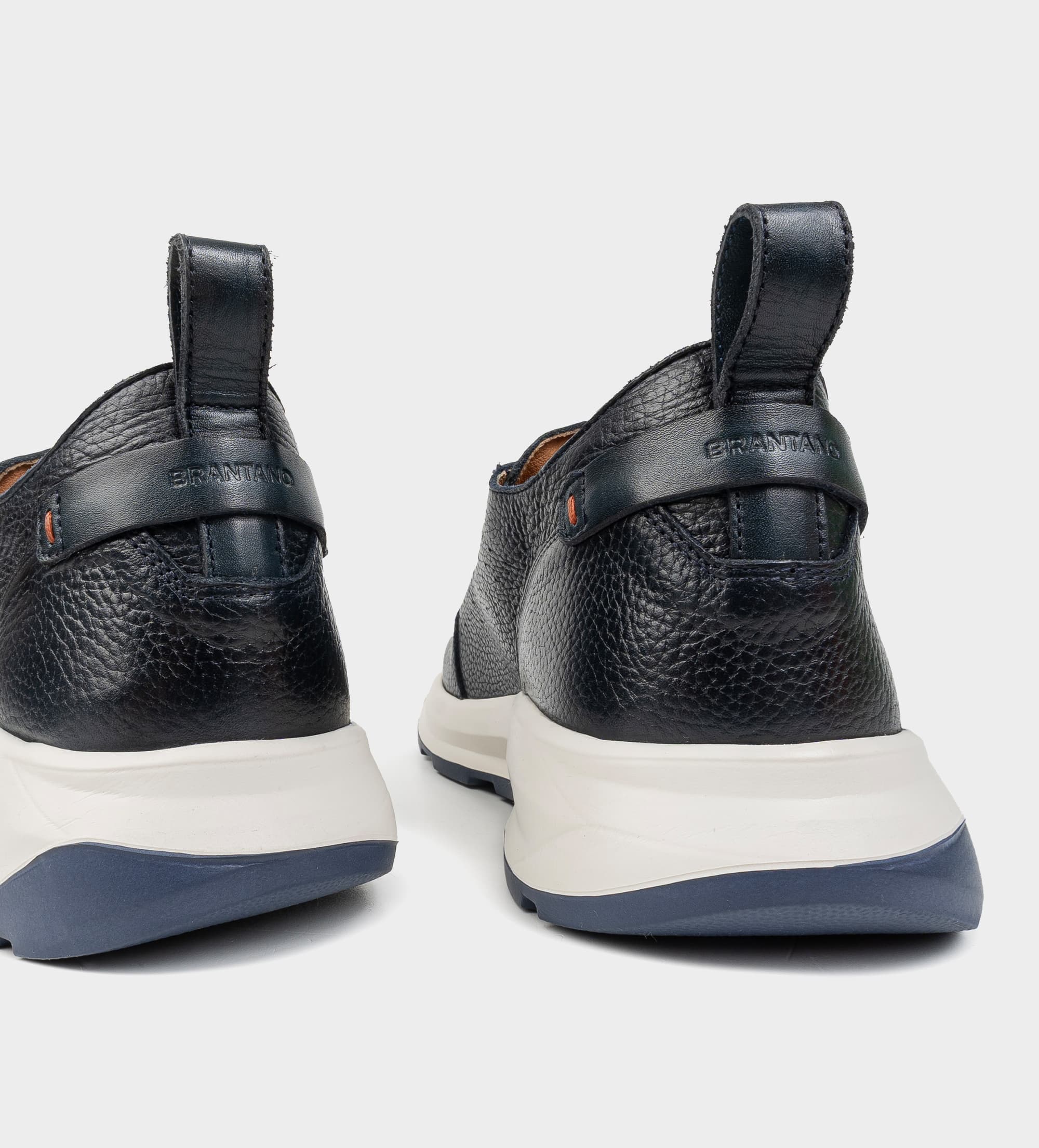 SNEAKER SUELA ULTRA LIGERA AGUJETAS ELÁSTICAS PIEL AZUL