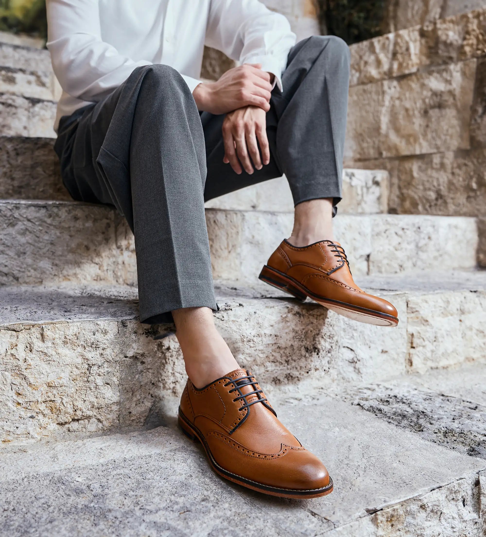 DERBY WINGTIP PIEL MIEL