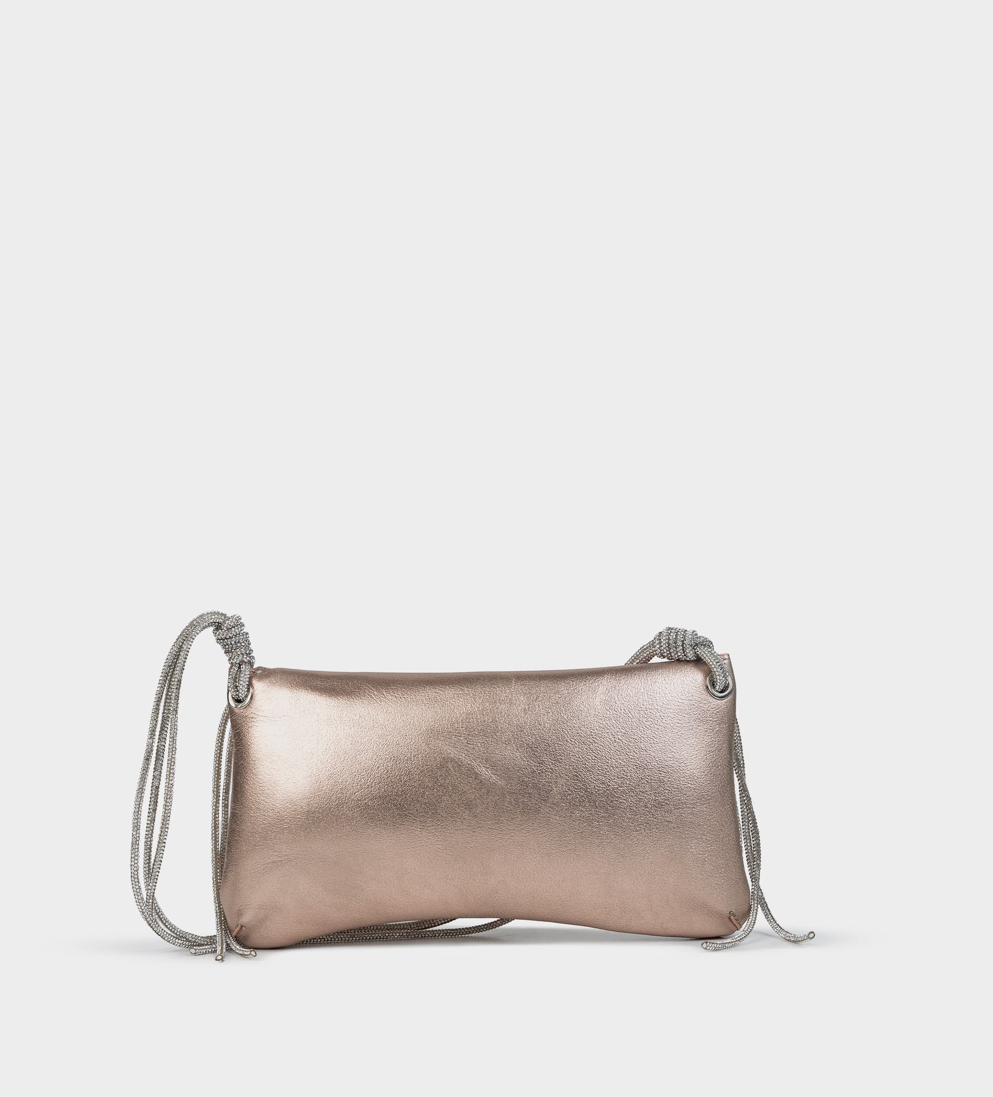 BOLSO HANDLE PIEL ROSA ASA CRISTALES